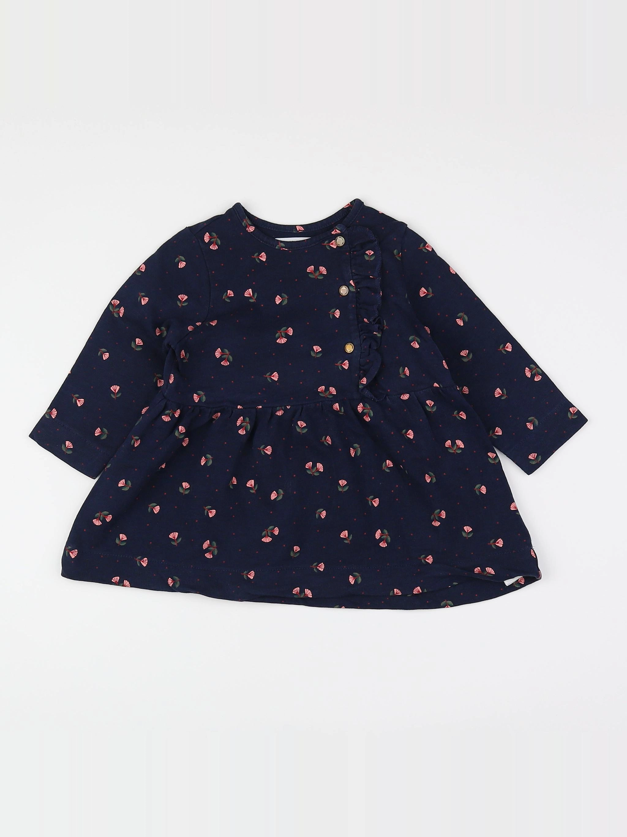 Vertbaudet - robe bleu - 12 mois