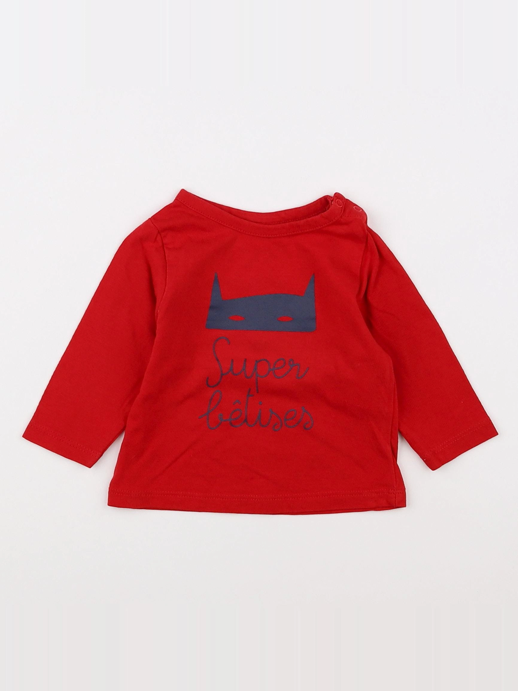 Tape à l'oeil - tee-shirt rouge - 3 mois