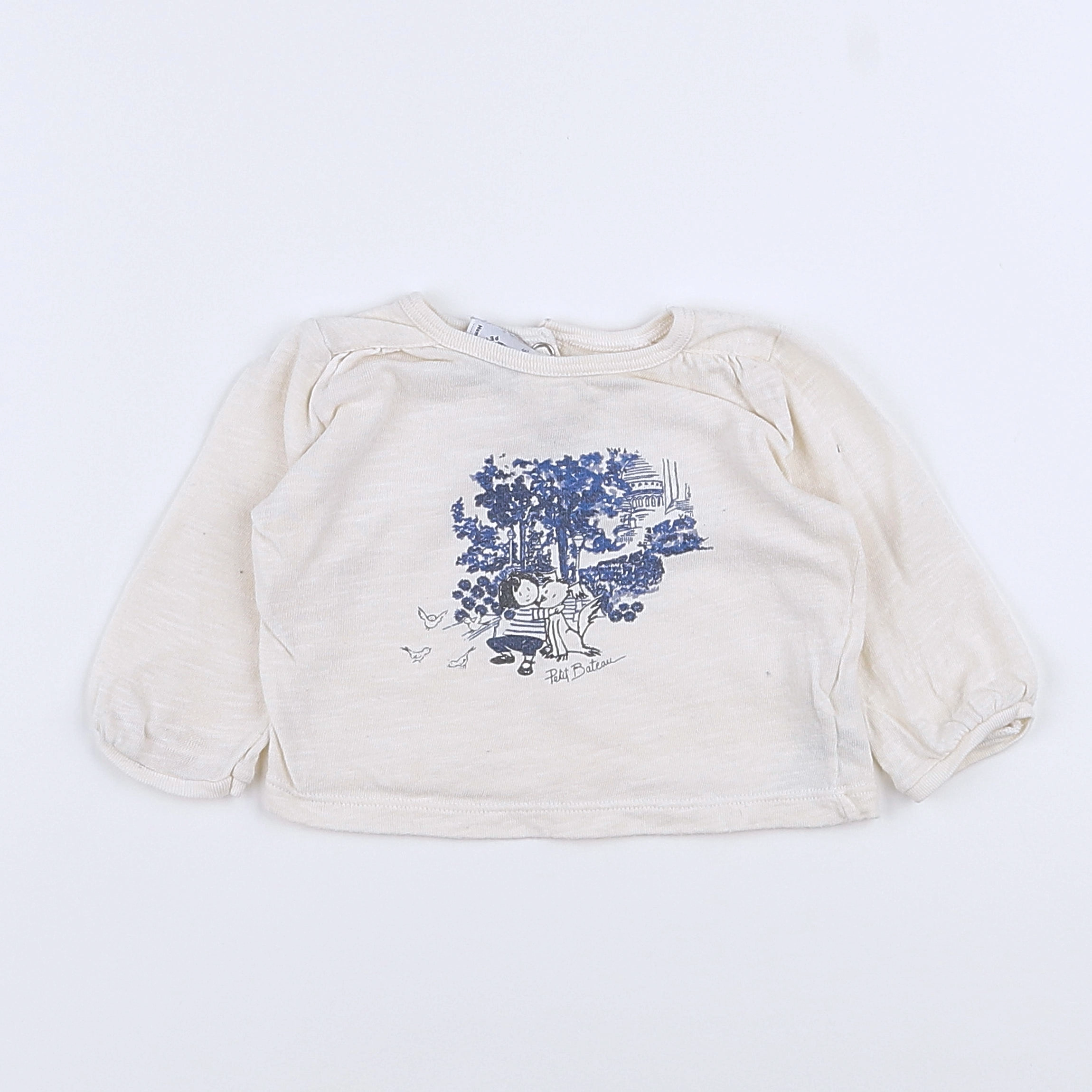 Petit Bateau - tee-shirt beige - 3 mois
