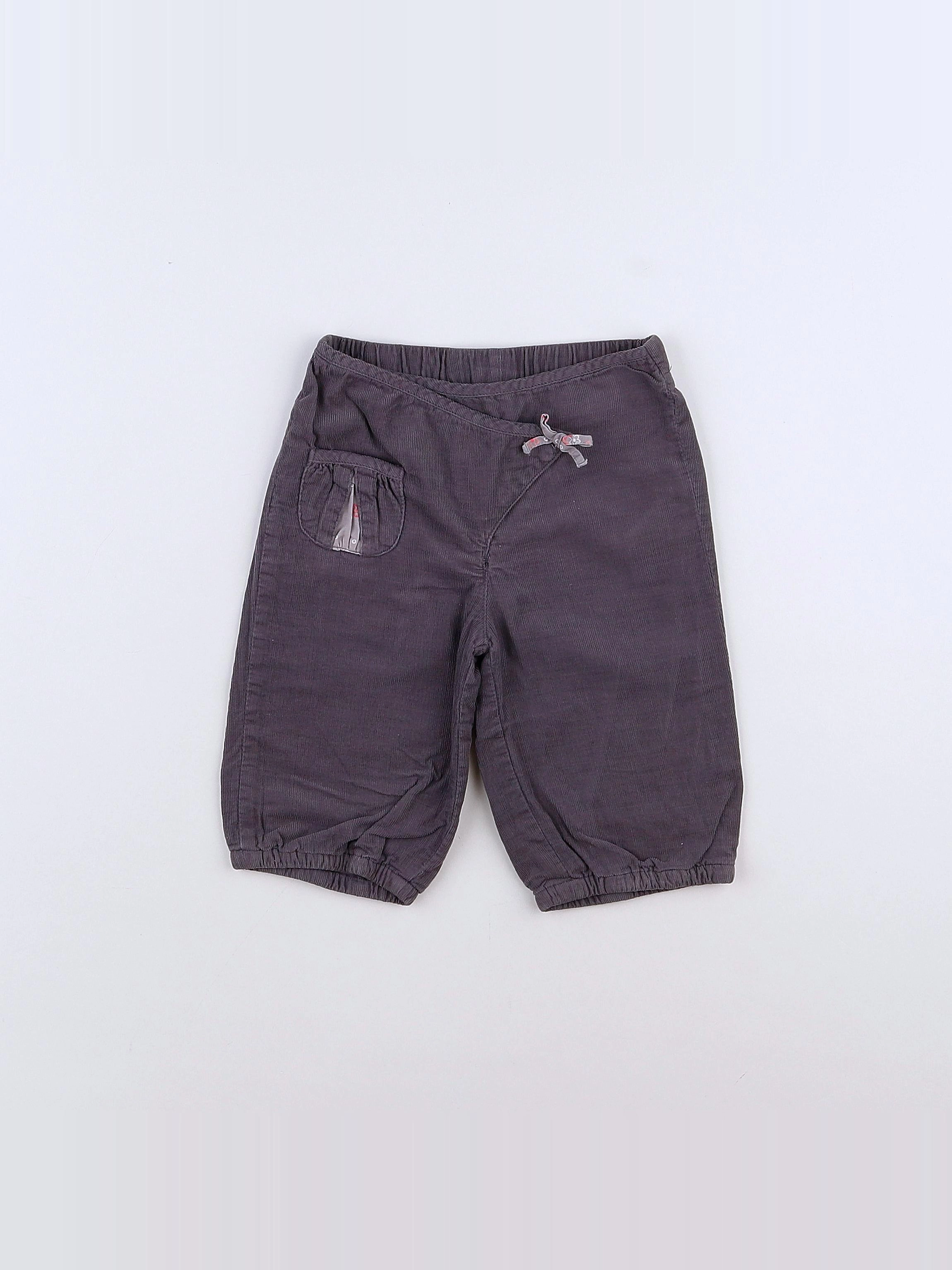 Vertbaudet - pantalon gris - 9 mois
