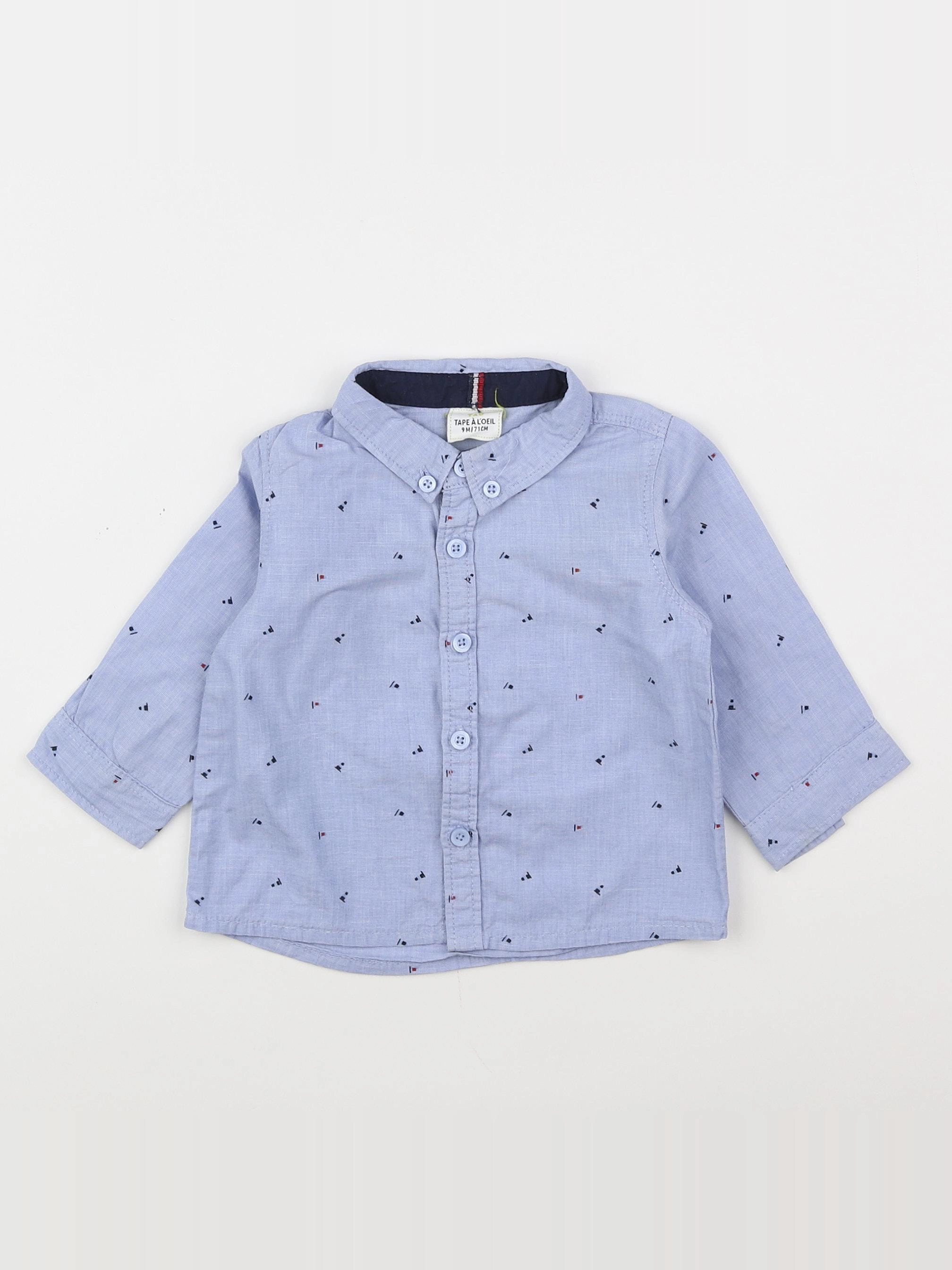 Tape à l'oeil - chemise bleu - 9 mois