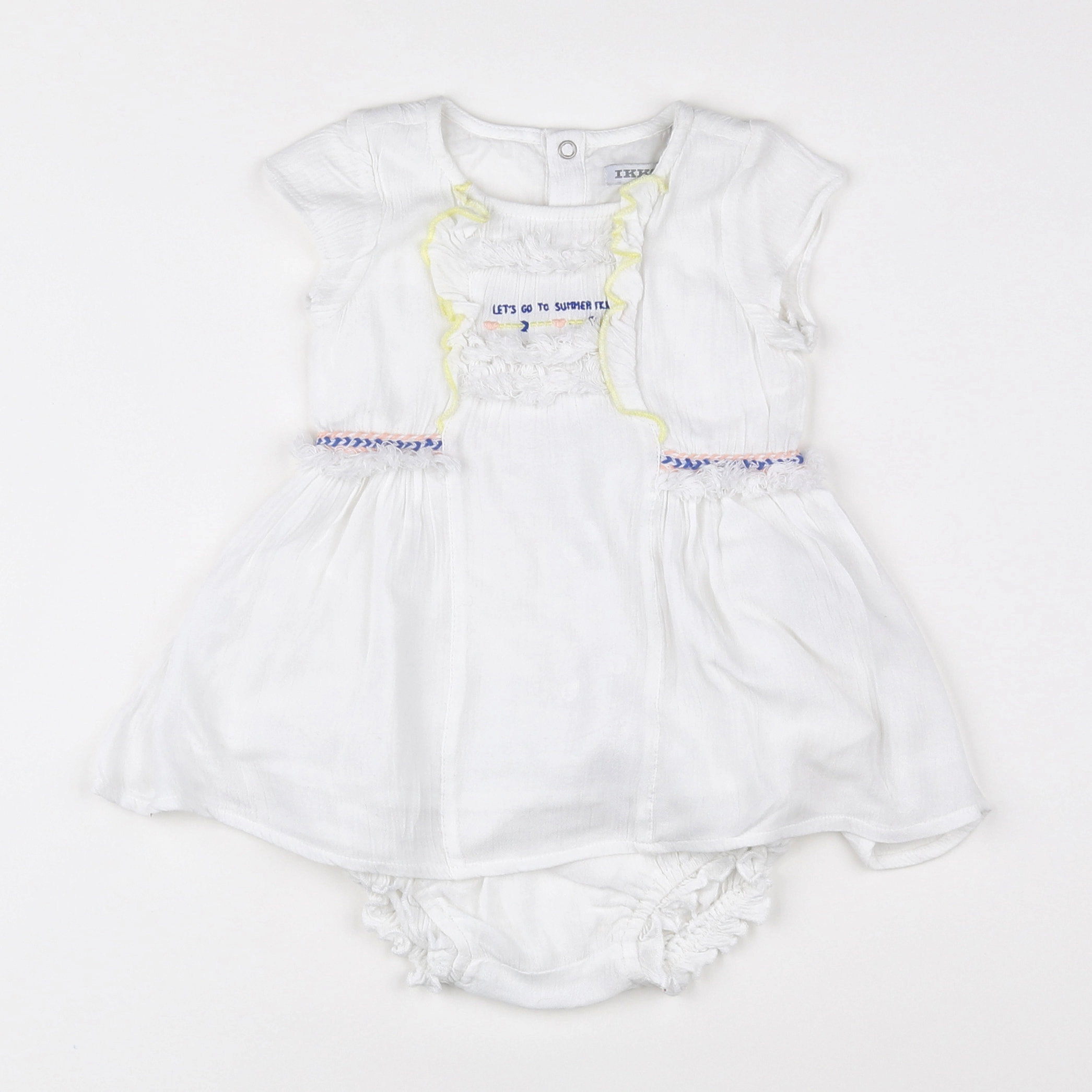 IKKS - robe blanc - 6 mois