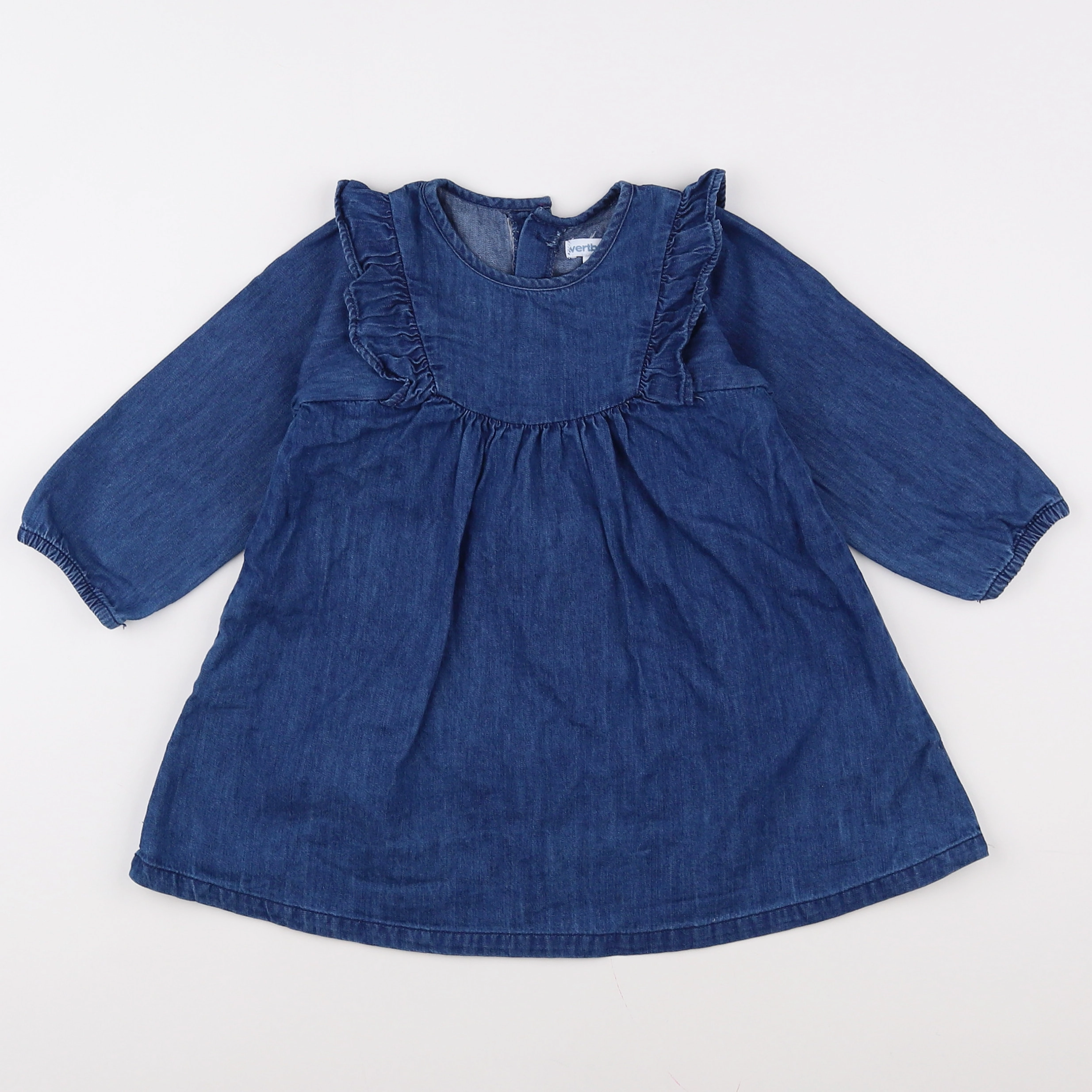 Vertbaudet - robe bleu - 12 mois