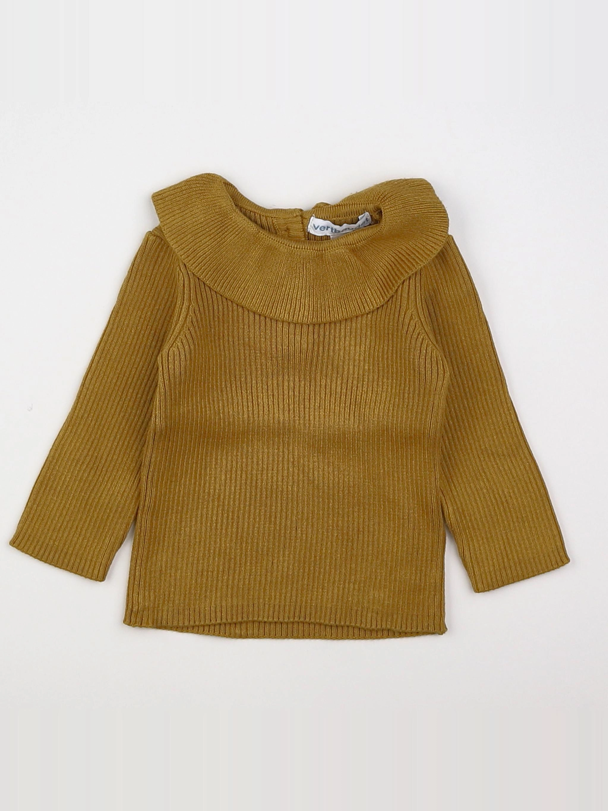 Vertbaudet - pull jaune - 3 mois
