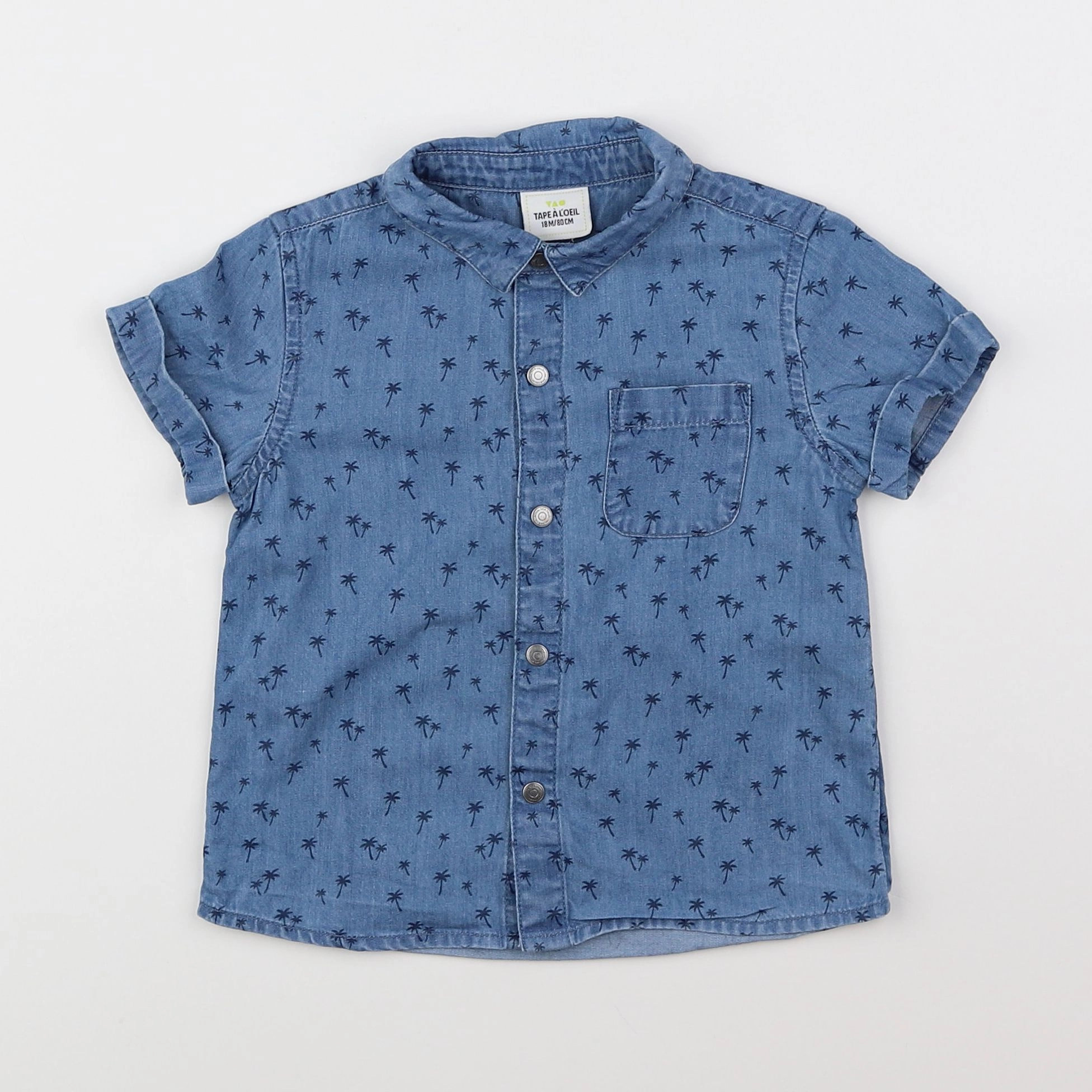 Tape à l'oeil - chemise bleu - 18 mois