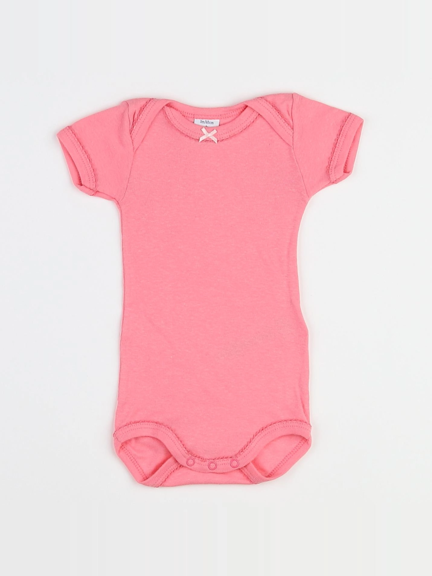 Petit Bateau - body rose - 3 mois