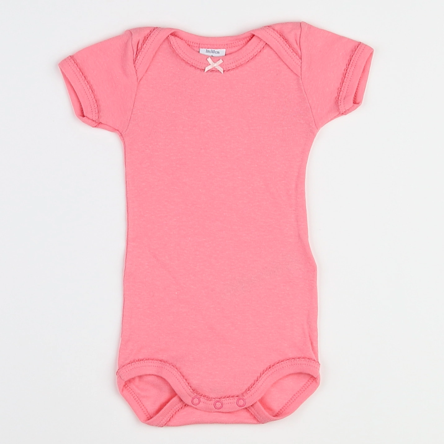 Petit Bateau - body rose - 3 mois