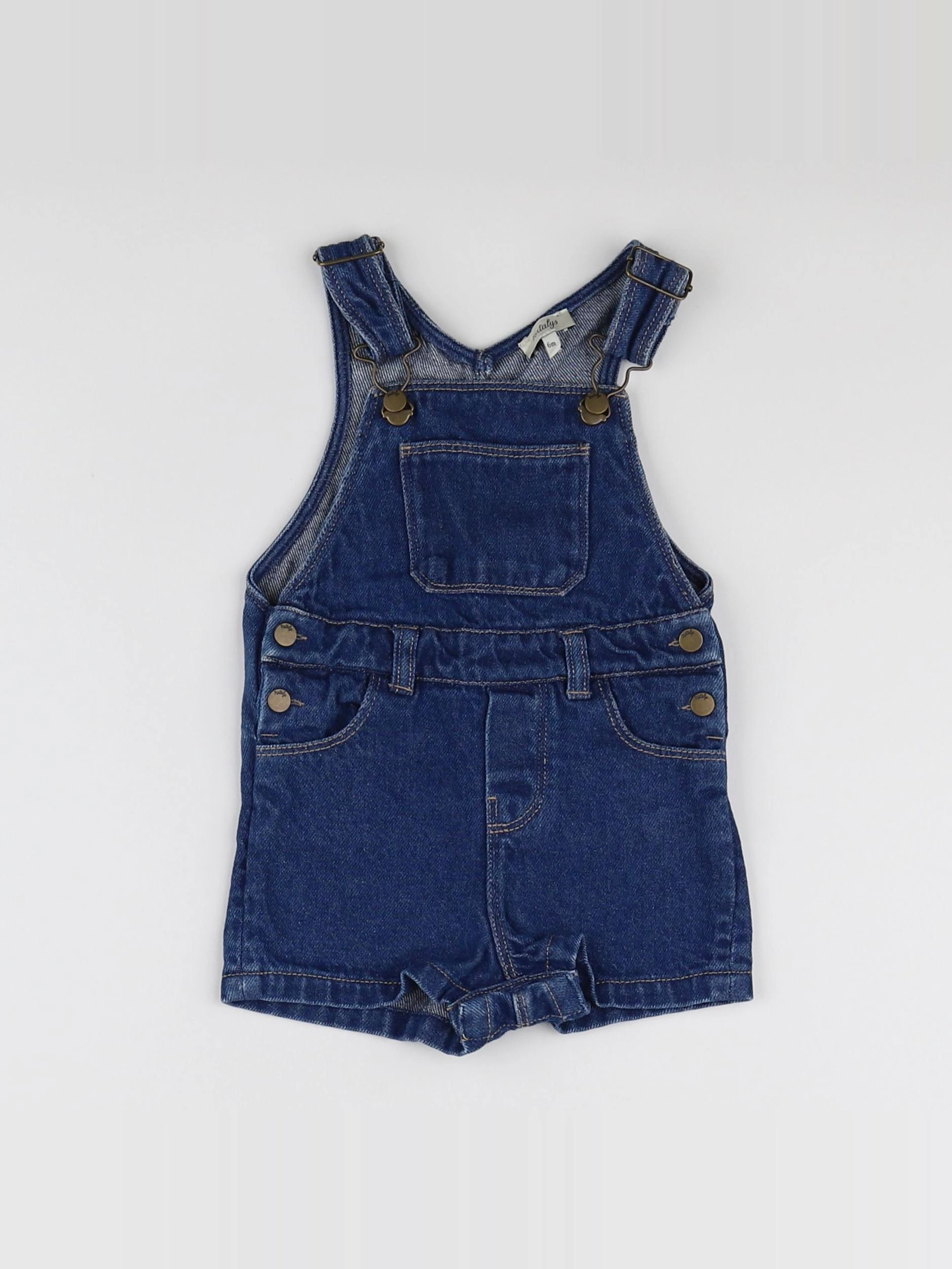 Natalys - salopette bleu - 6 mois
