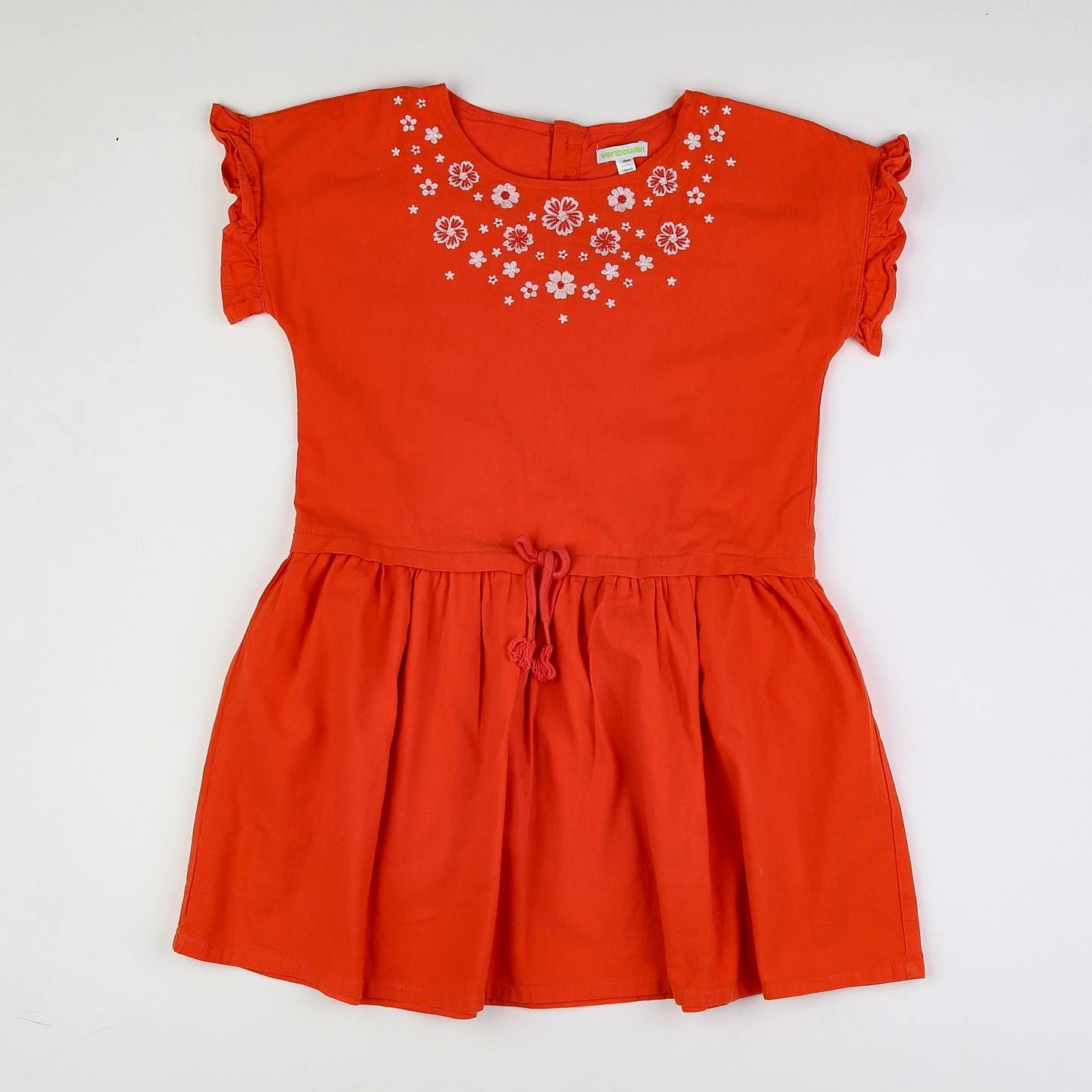 Vertbaudet - robe orange - 10 ans