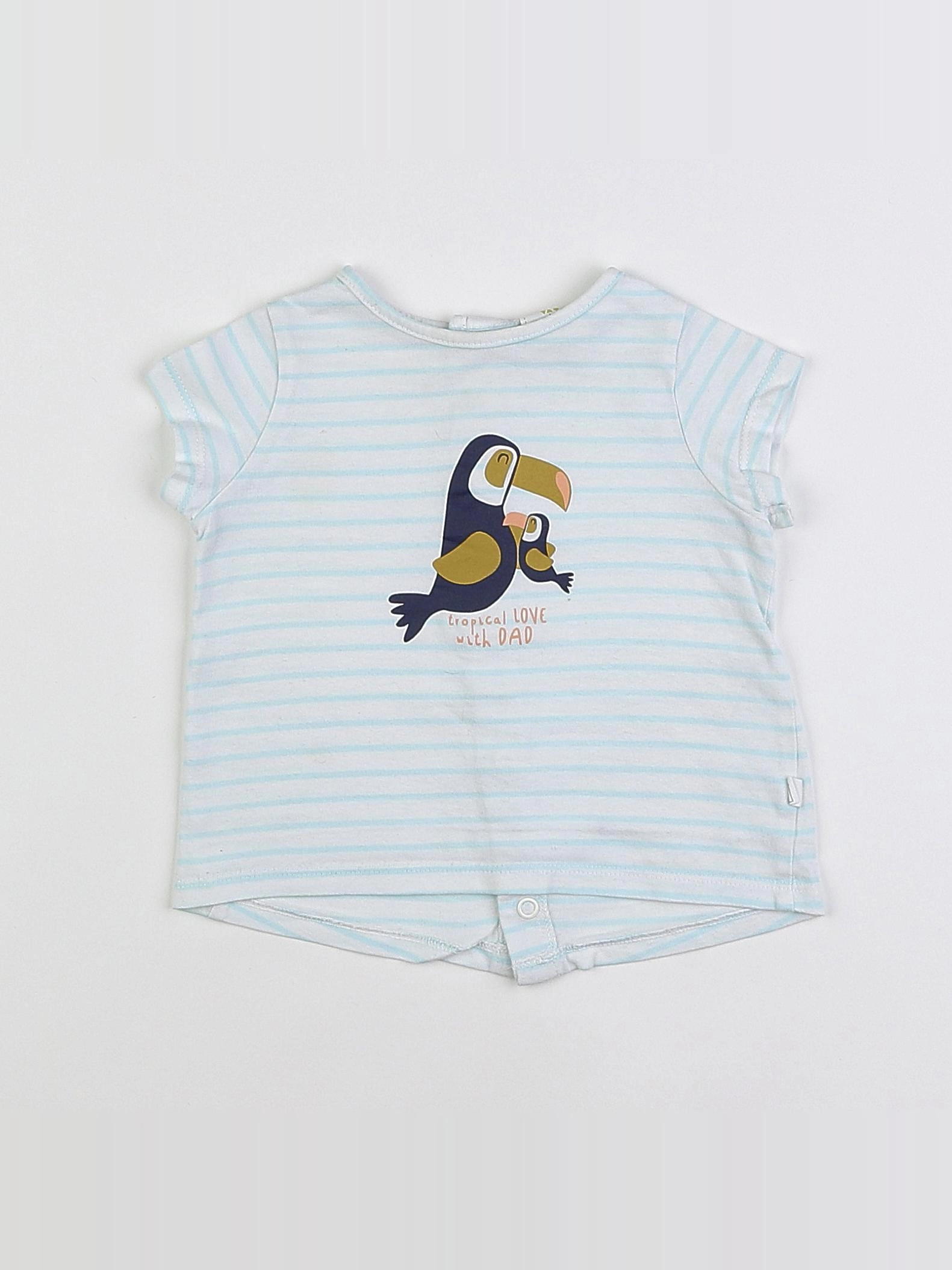 Tape à l'oeil - tee-shirt bleu - 9 mois