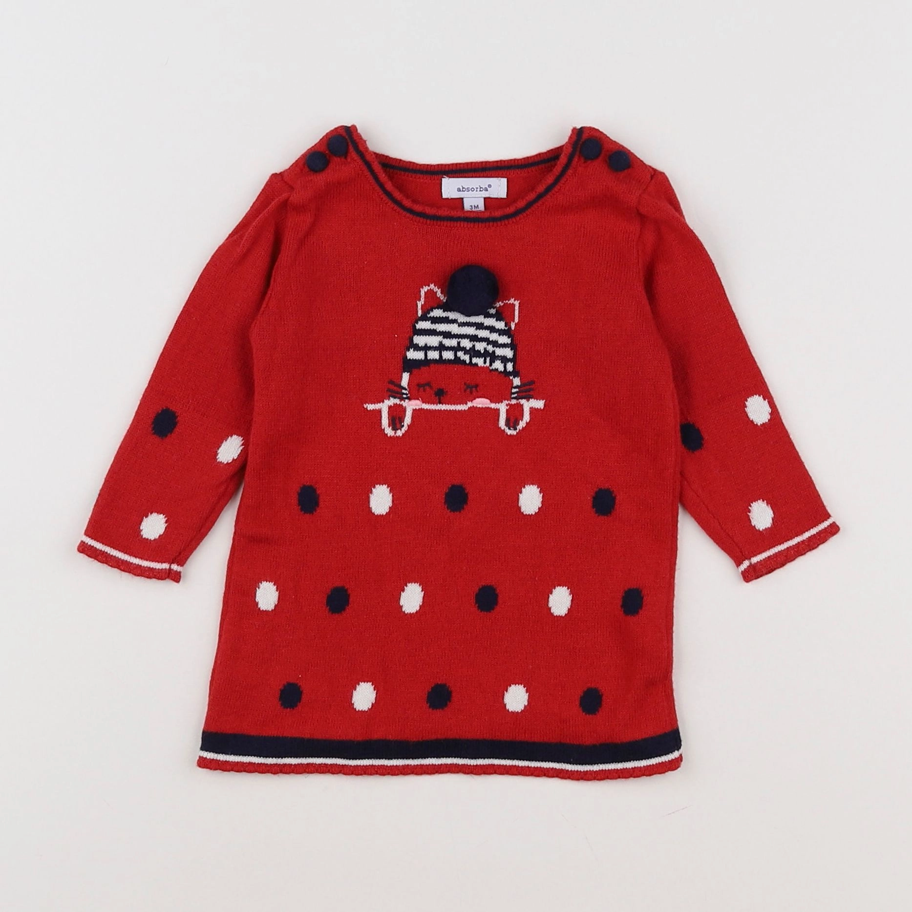 Absorba - robe rouge - 3 mois