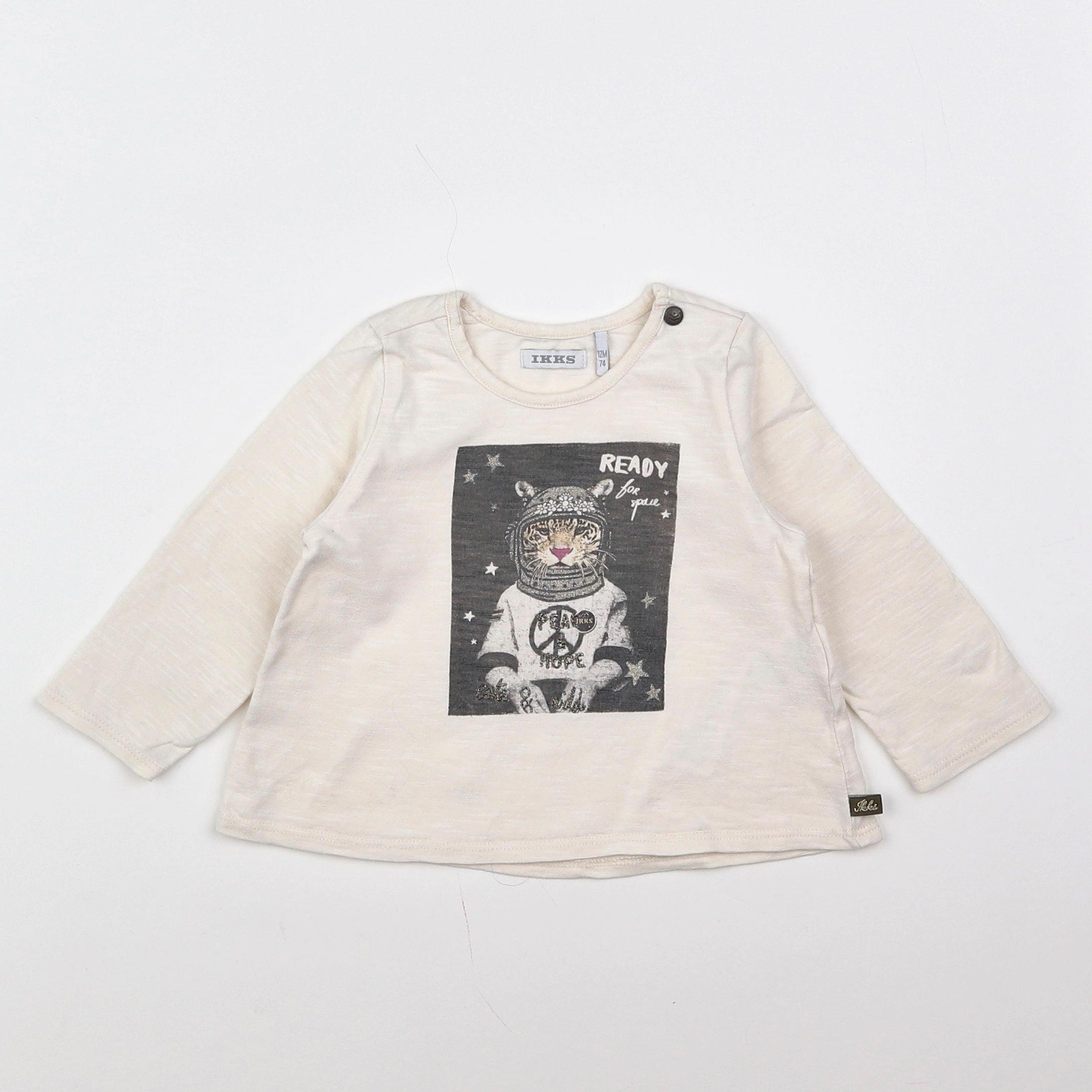 IKKS - tee-shirt beige - 12 mois