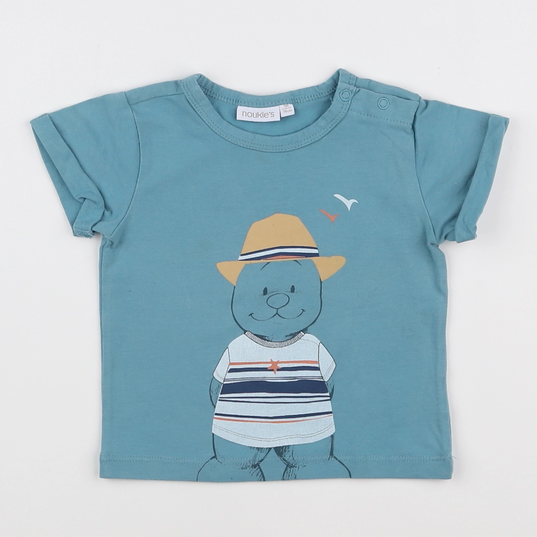 Noukie's - tee-shirt bleu - 9 mois