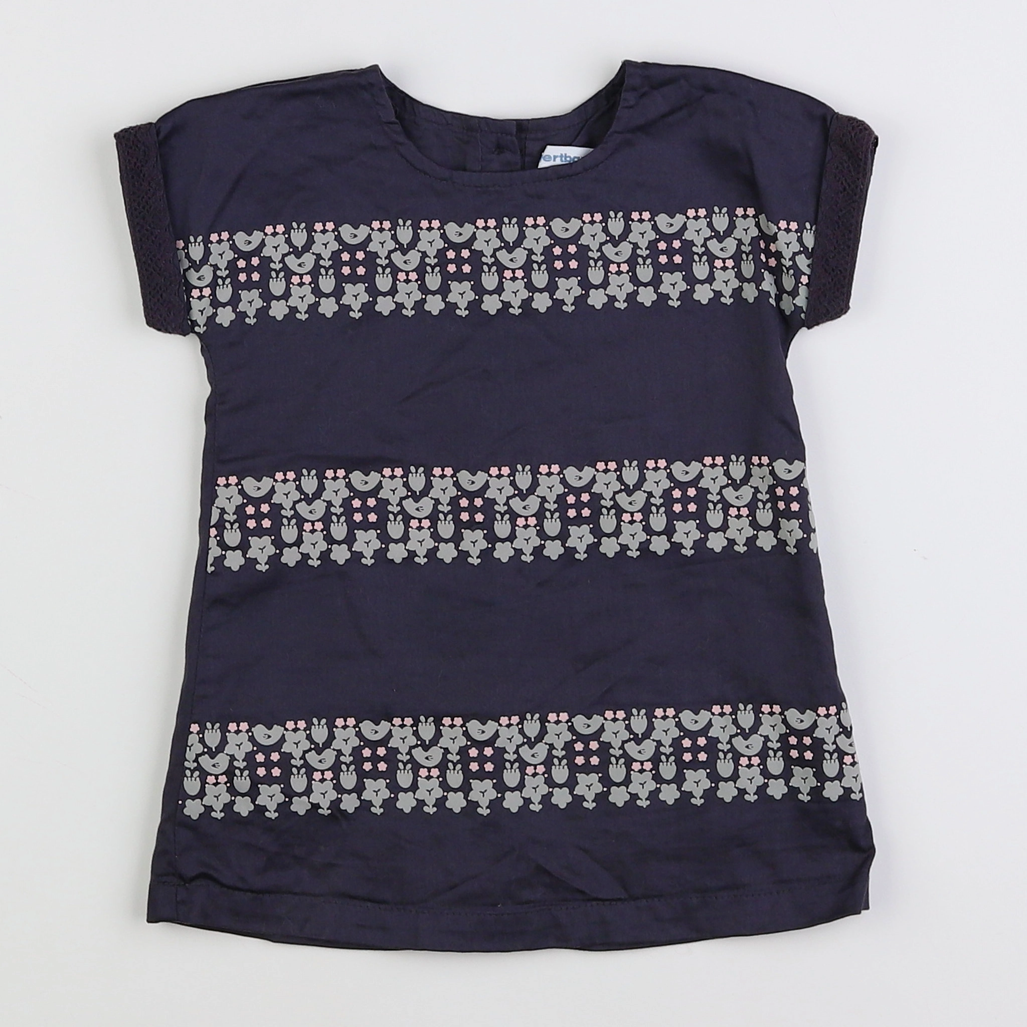 Vertbaudet - robe gris - 9 mois