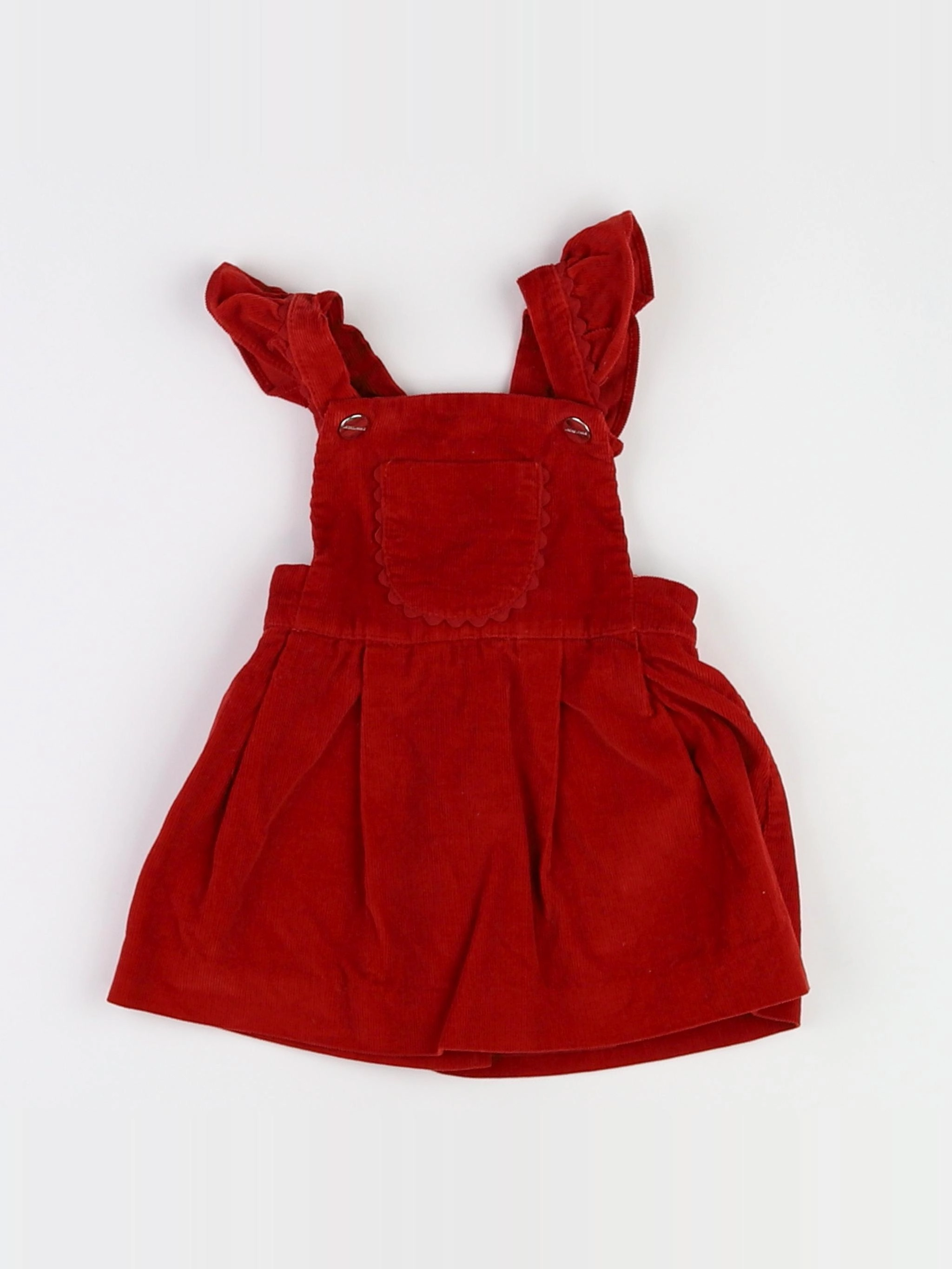 Jacadi - robe marron, rouge - 12 mois
