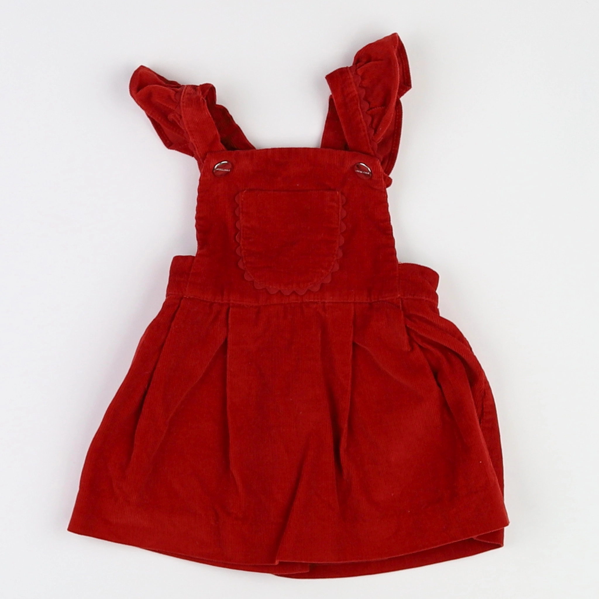 Jacadi - robe marron, rouge - 12 mois
