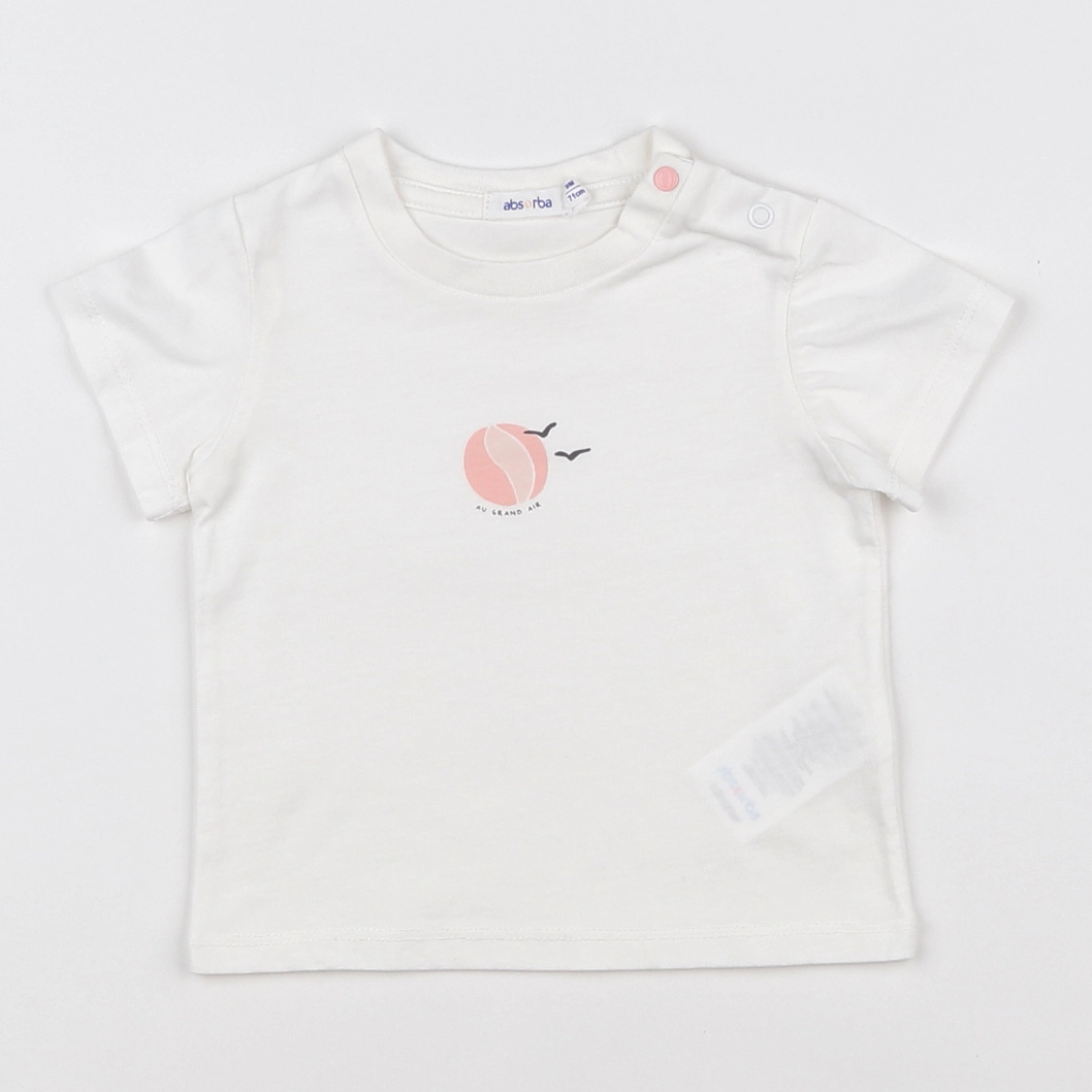 Absorba - tee-shirt blanc - 9 mois