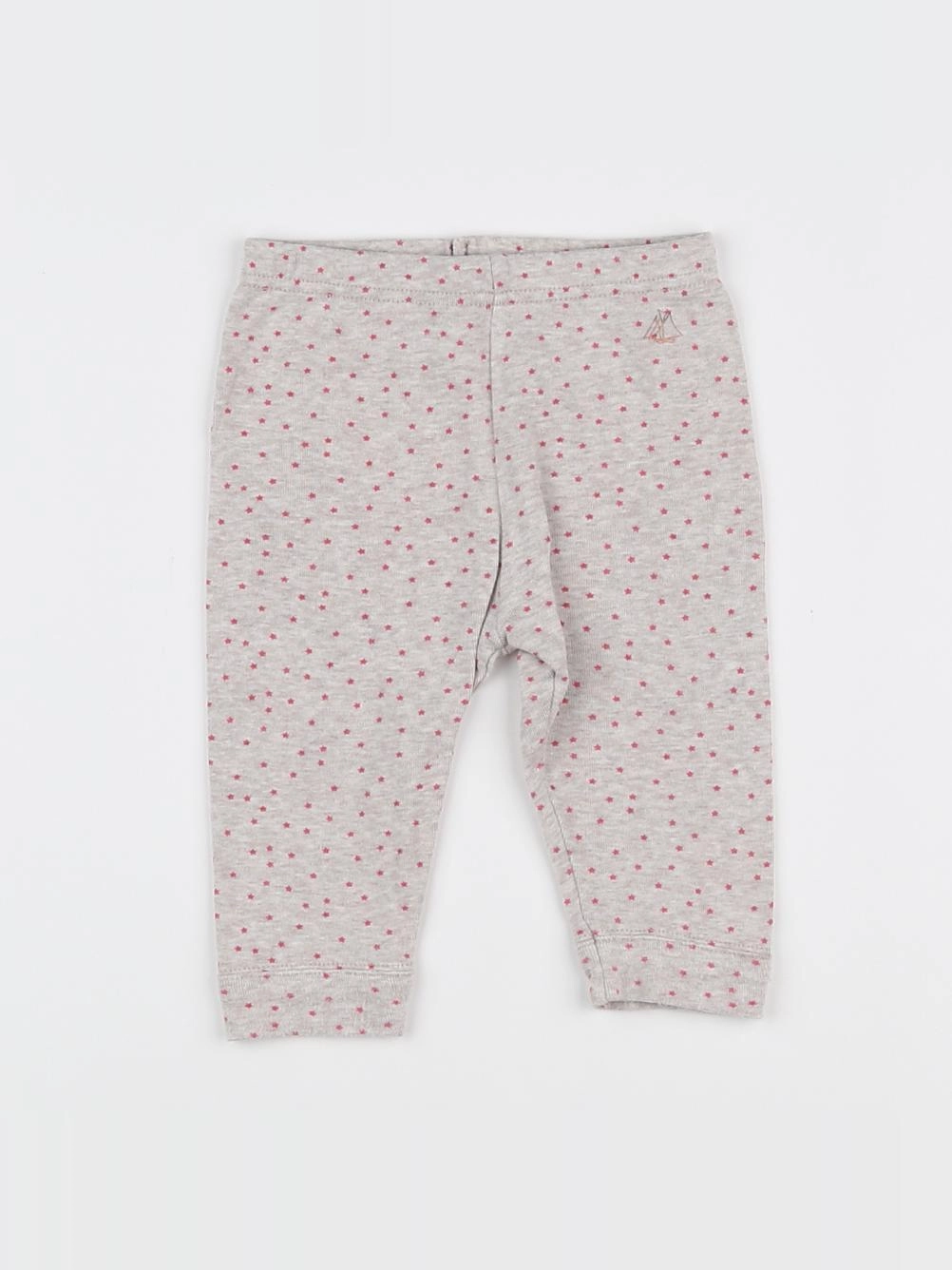 Petit Bateau - legging beige, rose - 6 mois