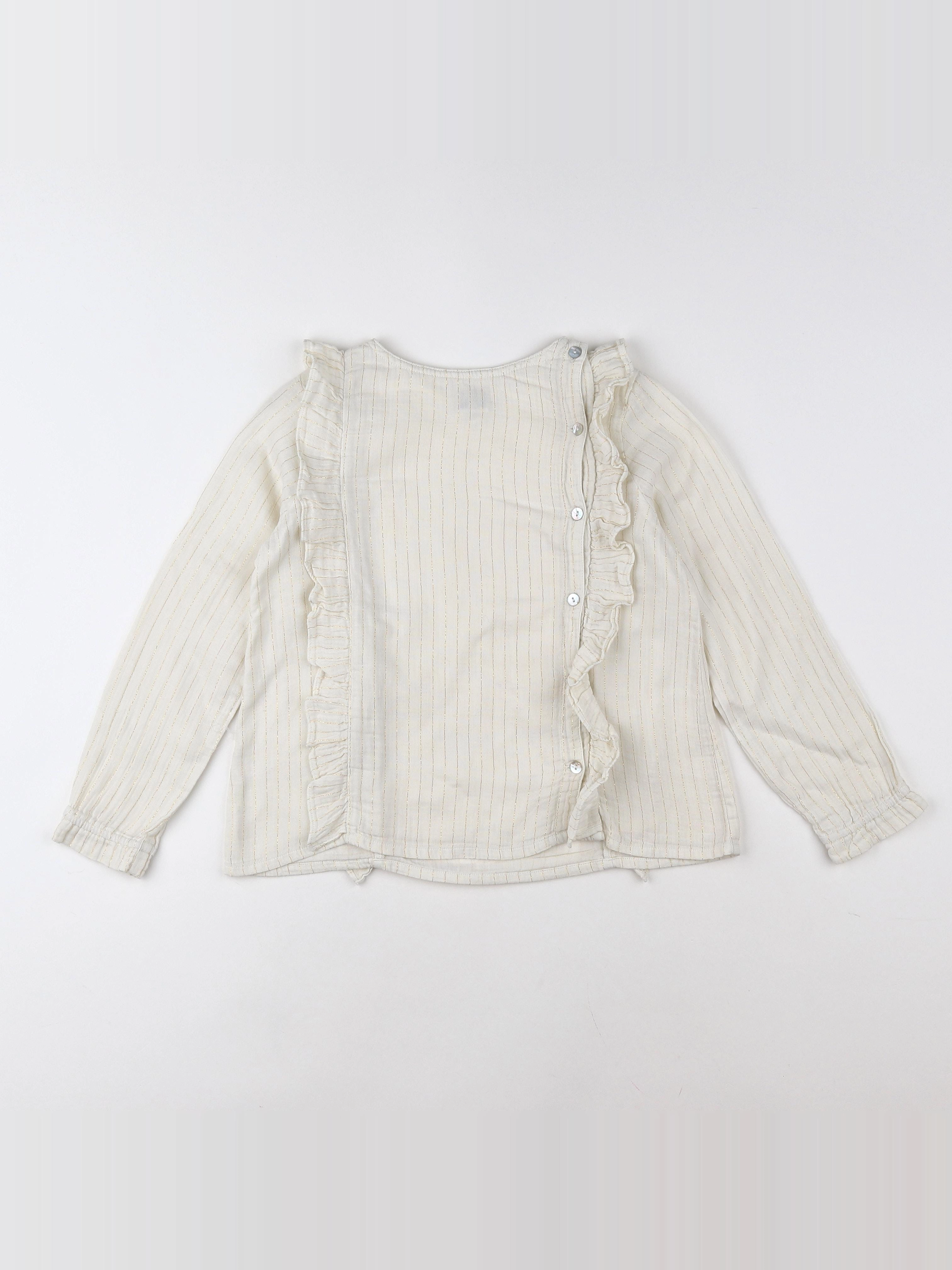 Bonton - blouse blanc, or - 6 ans