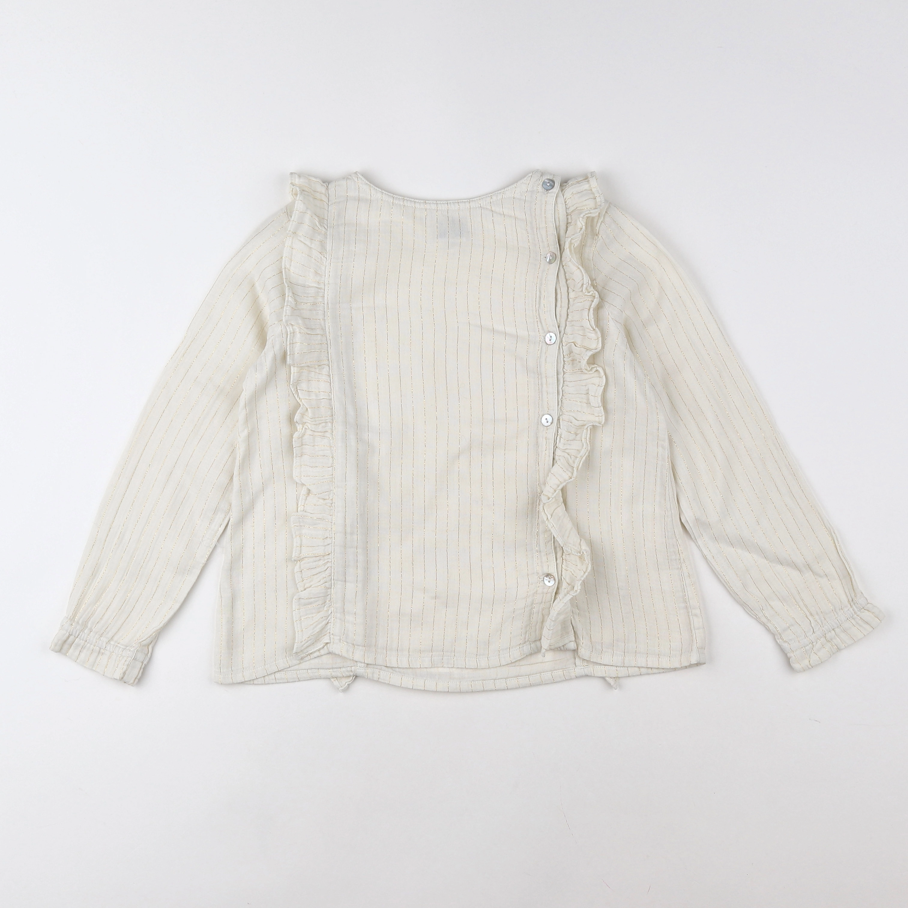 Bonton - blouse blanc, or - 6 ans