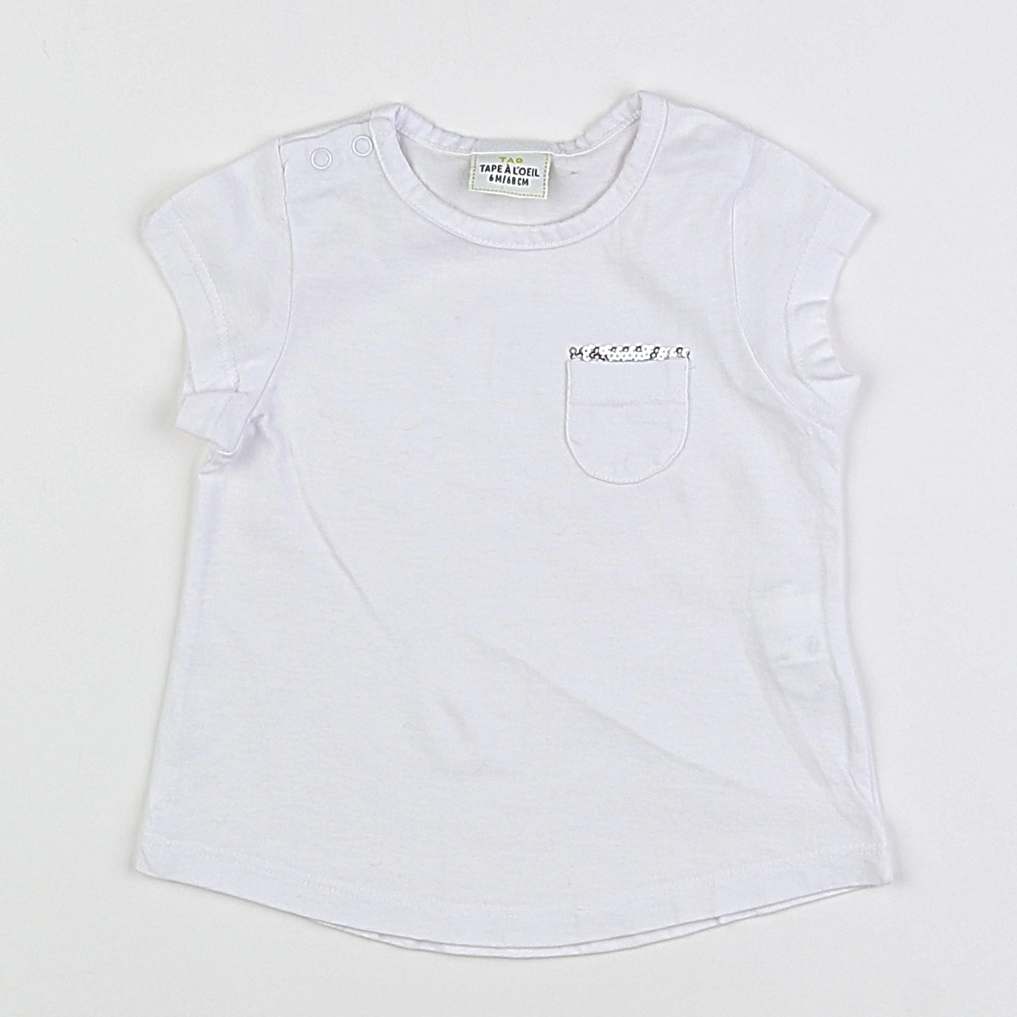 Tape à l'oeil - tee-shirt blanc - 6 mois
