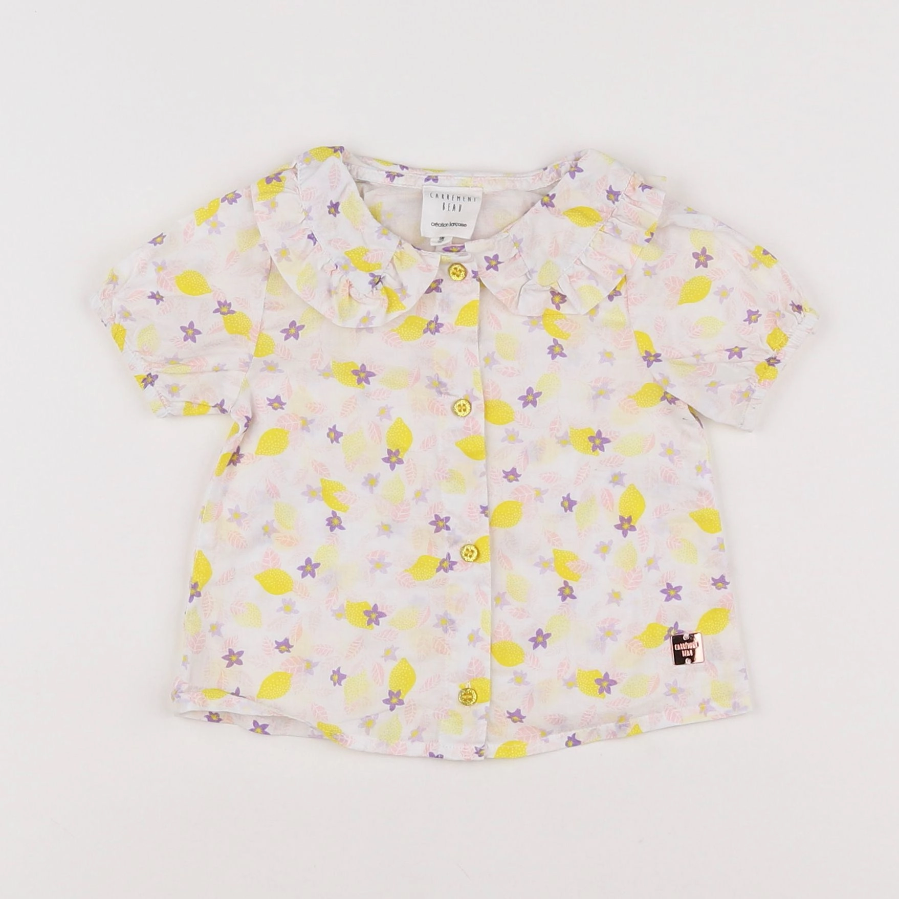 Carrément Beau - chemise jaune, multicolore - 9 mois