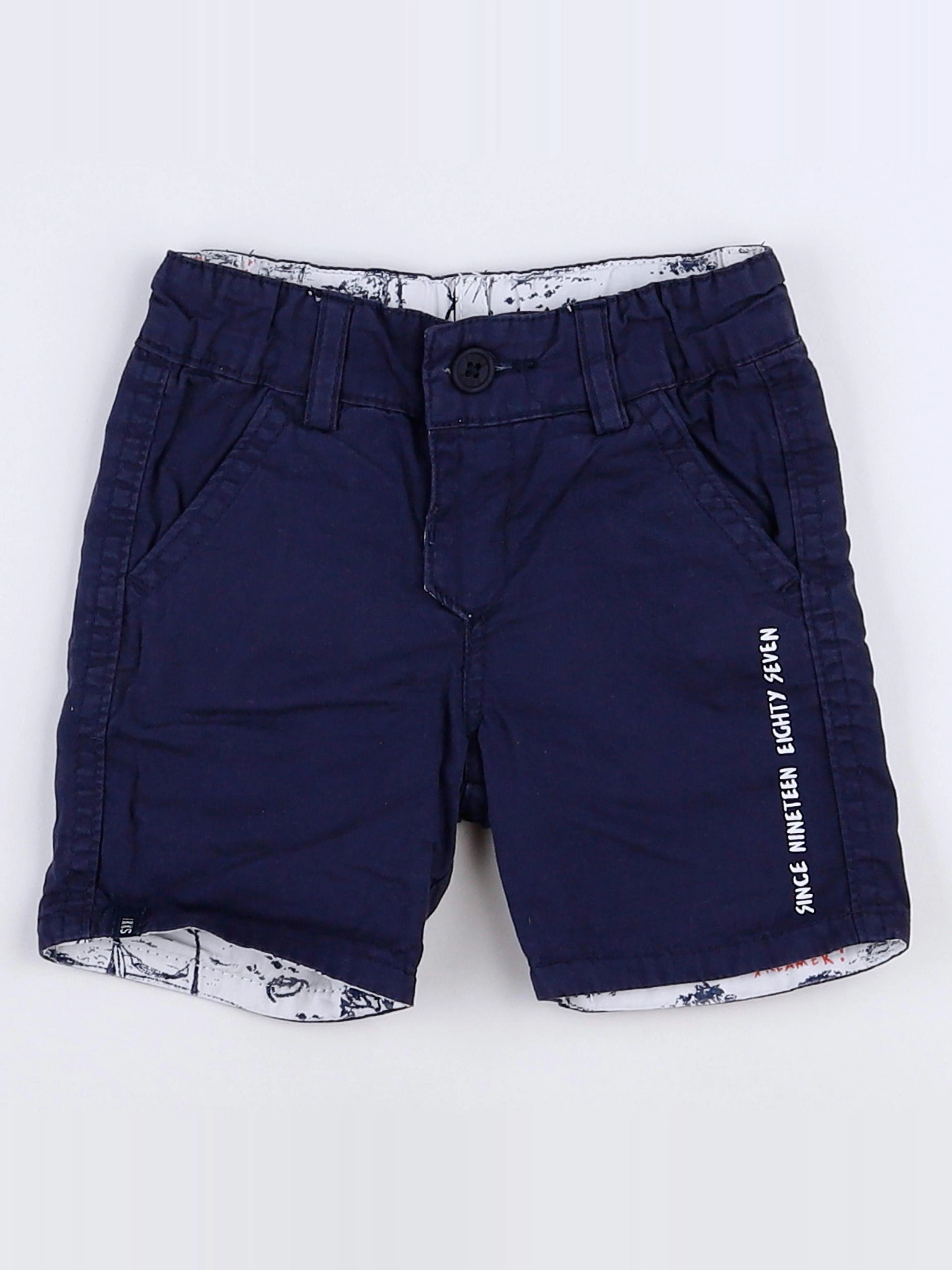 IKKS - short bleu - 12 mois