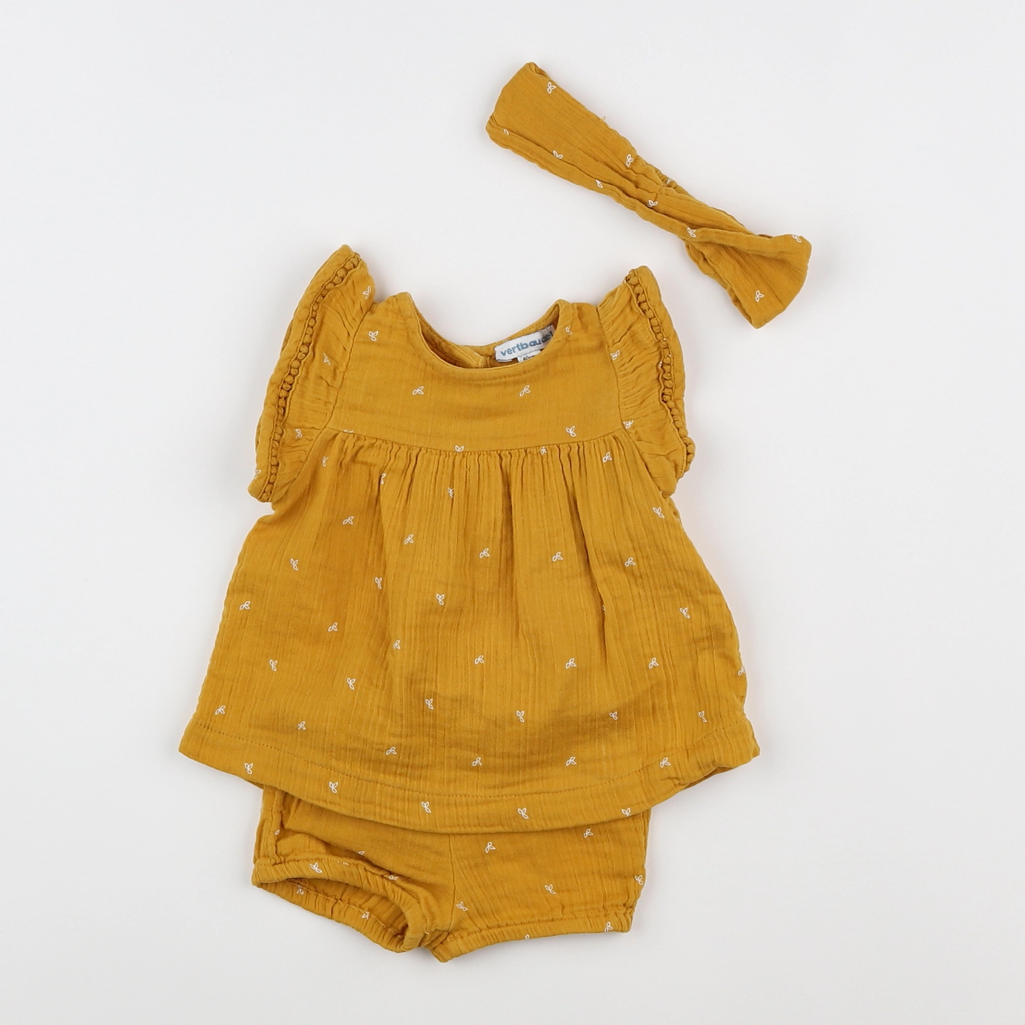 Vertbaudet - ensemble jaune - 3 mois