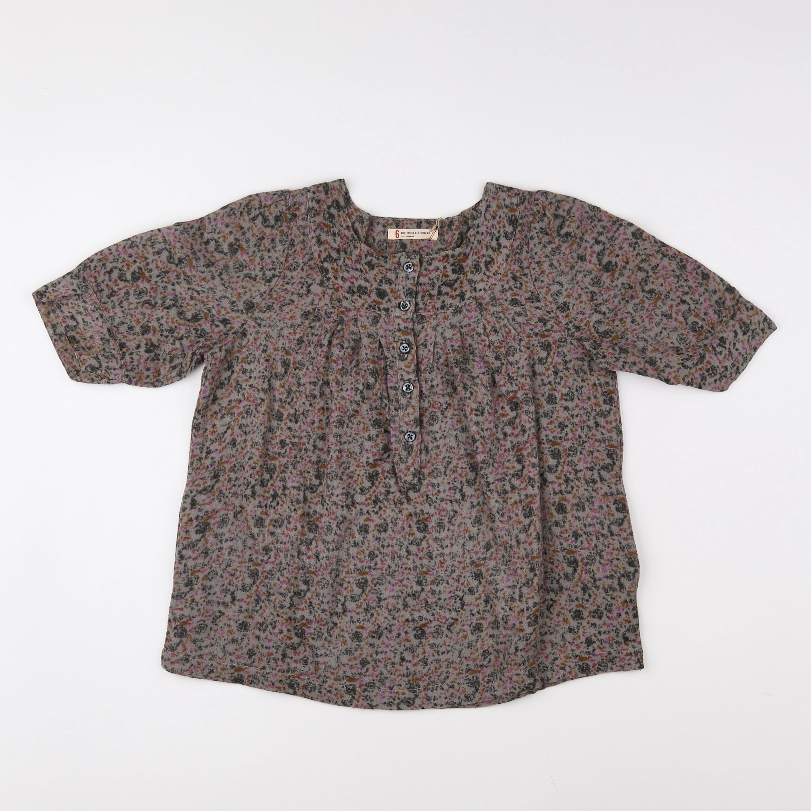 Bellerose - blouse gris (état neuf) - 6 ans