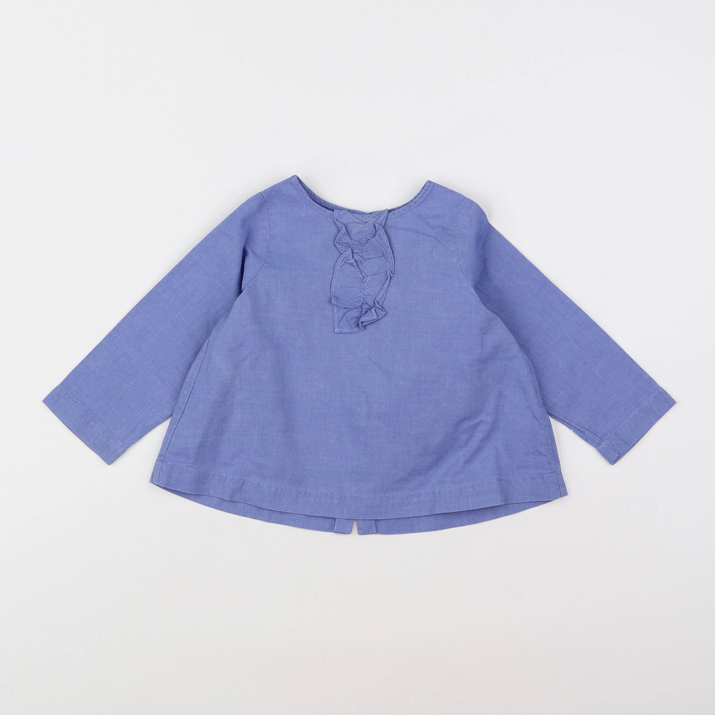 Jacadi - blouse bleu - 12 mois