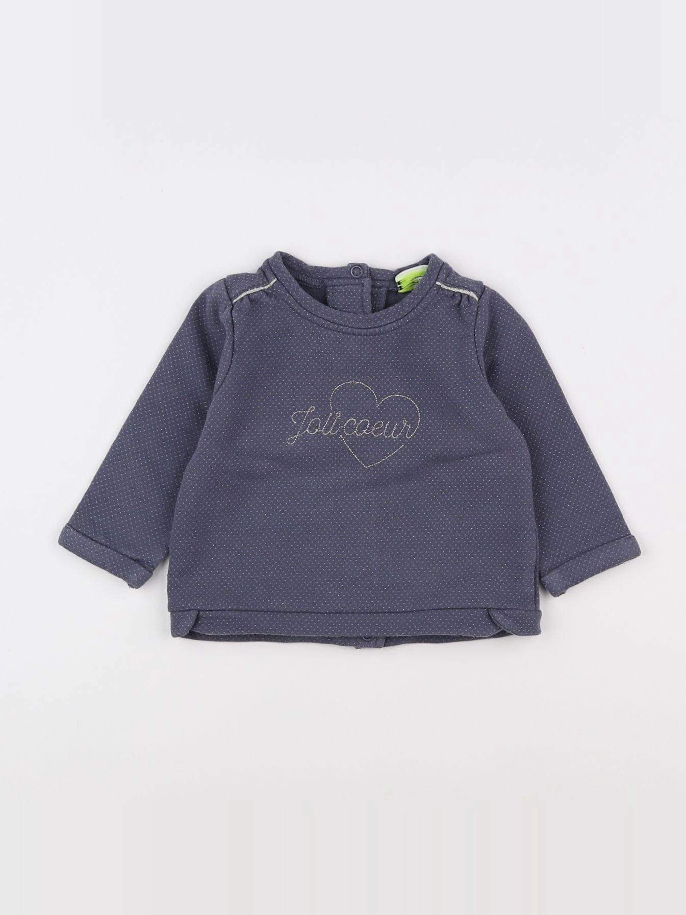 Tape à l'oeil - sweat gris, or - 12 mois