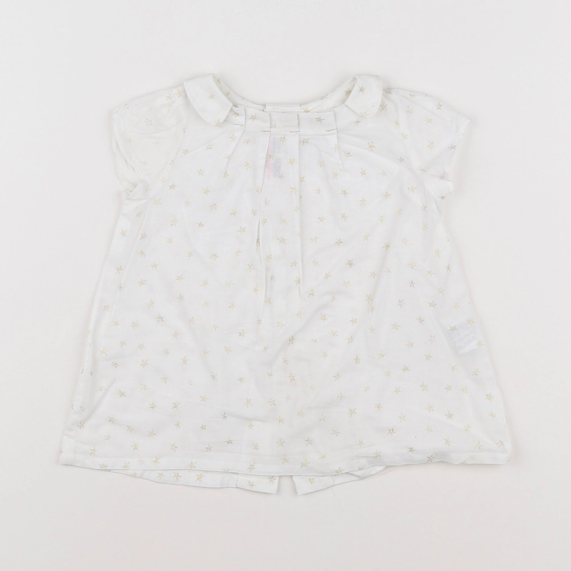 Zara - blouse blanc, or - 12/18 mois