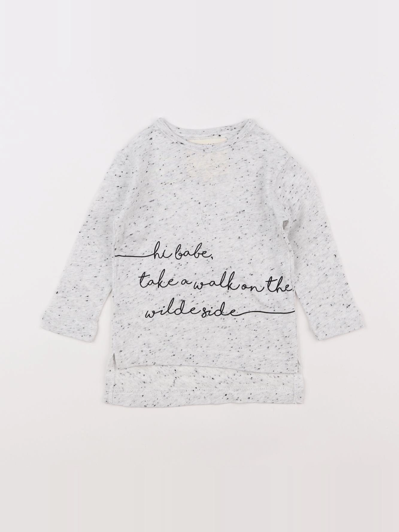 Little Indians - tee-shirt gris - 0/6 mois