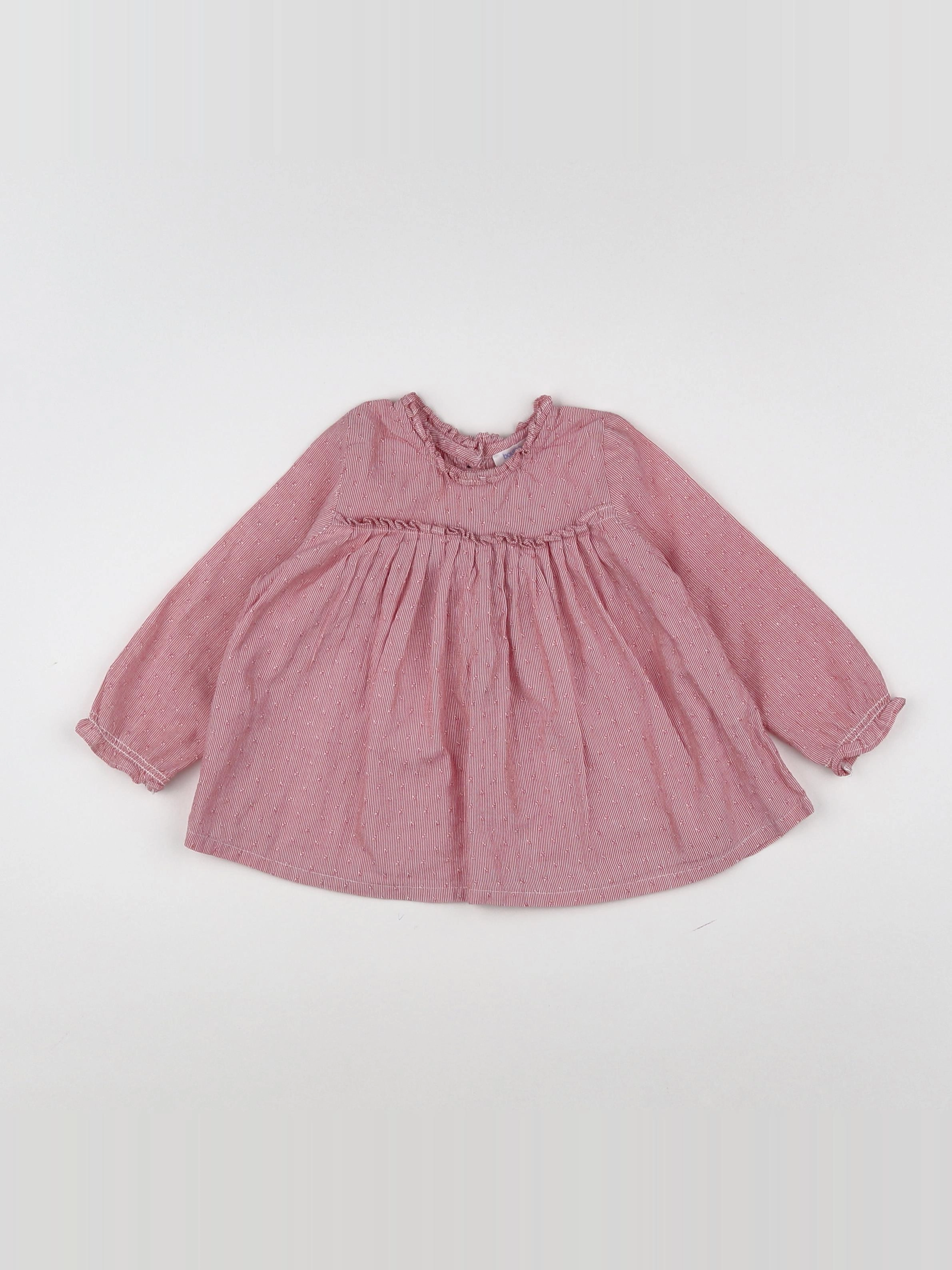 Boutchou - blouse rouge - 9 mois
