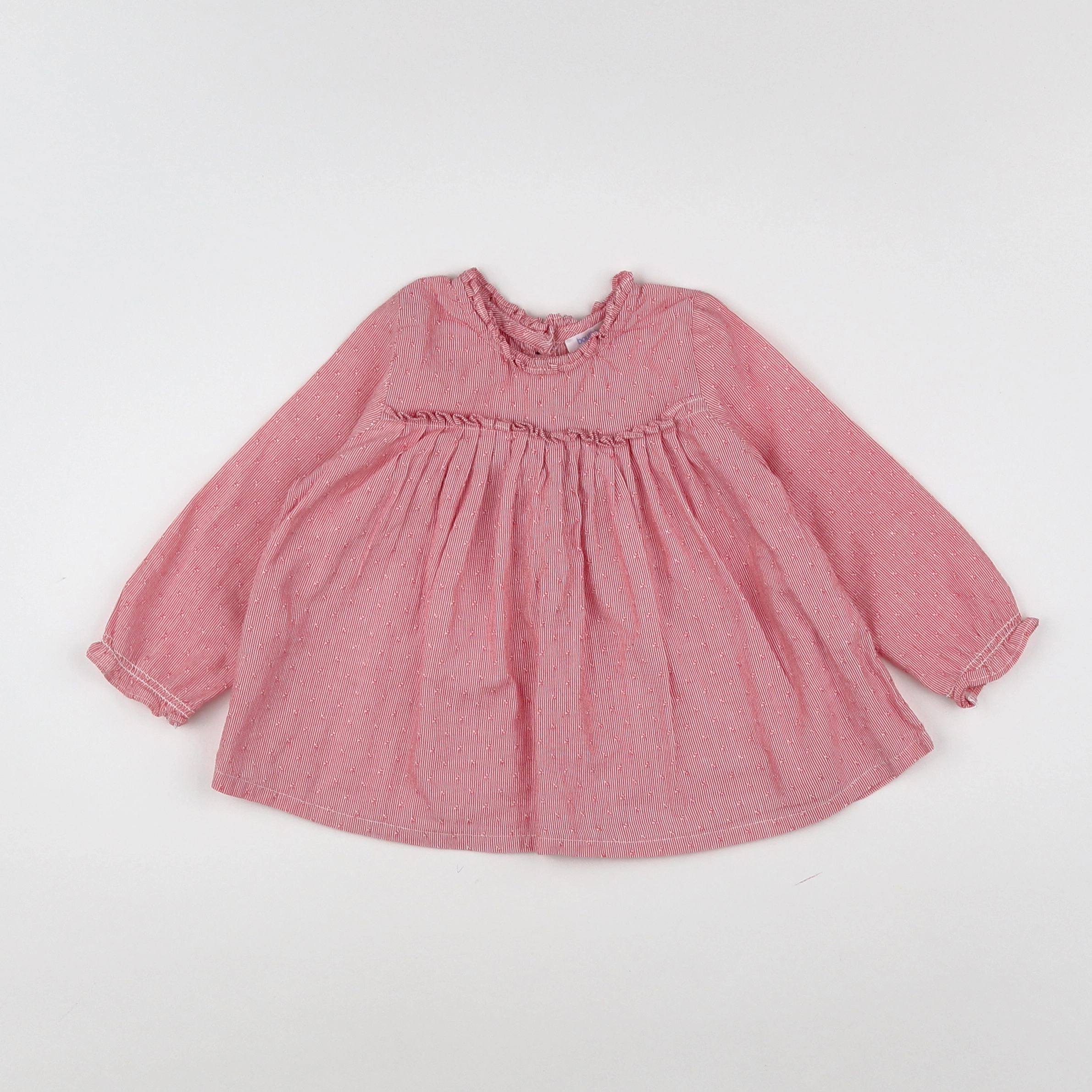 Boutchou - blouse rouge - 9 mois