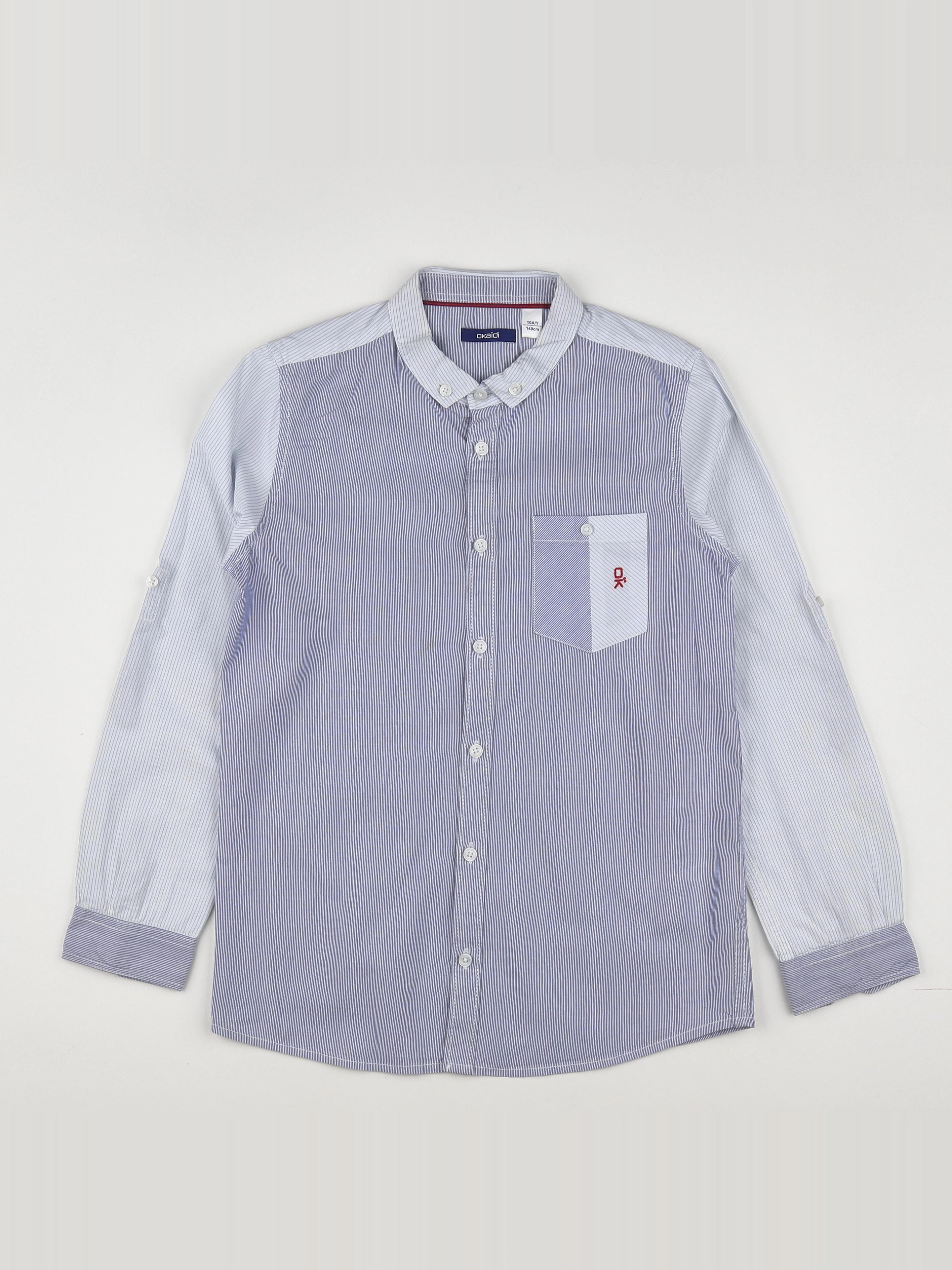 Okaidi - chemise bleu - 10 ans
