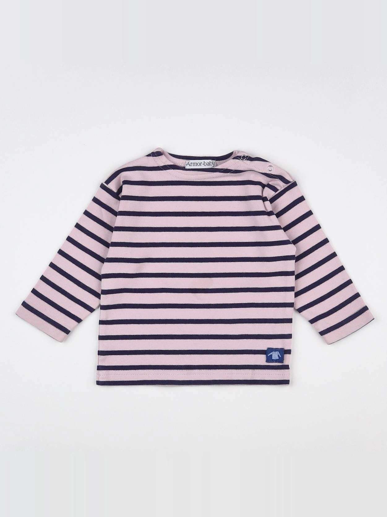 Armor Lux - tee-shirt rose, bleu - 6 mois