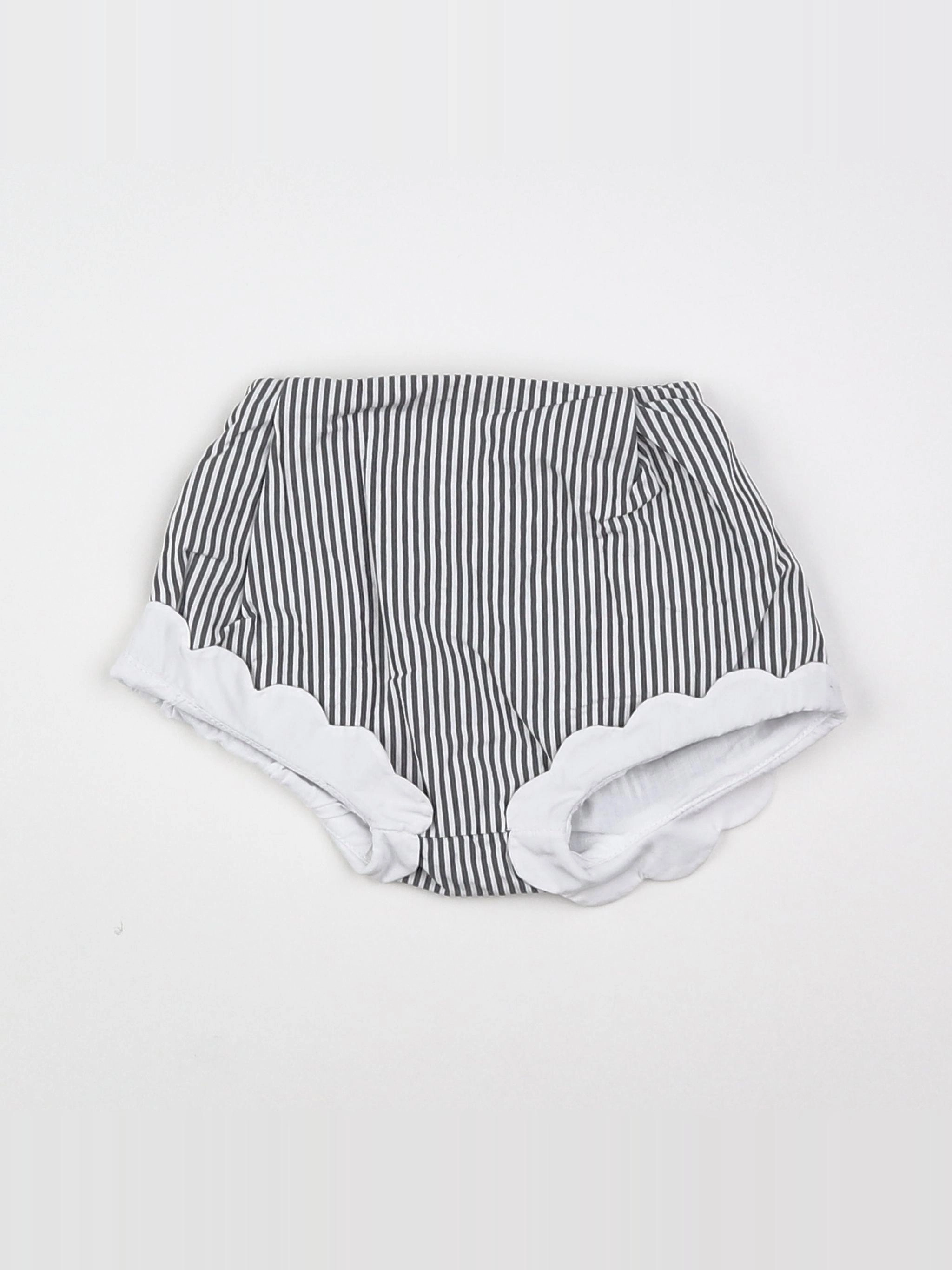 Jacadi - short blanc, gris - 3 mois