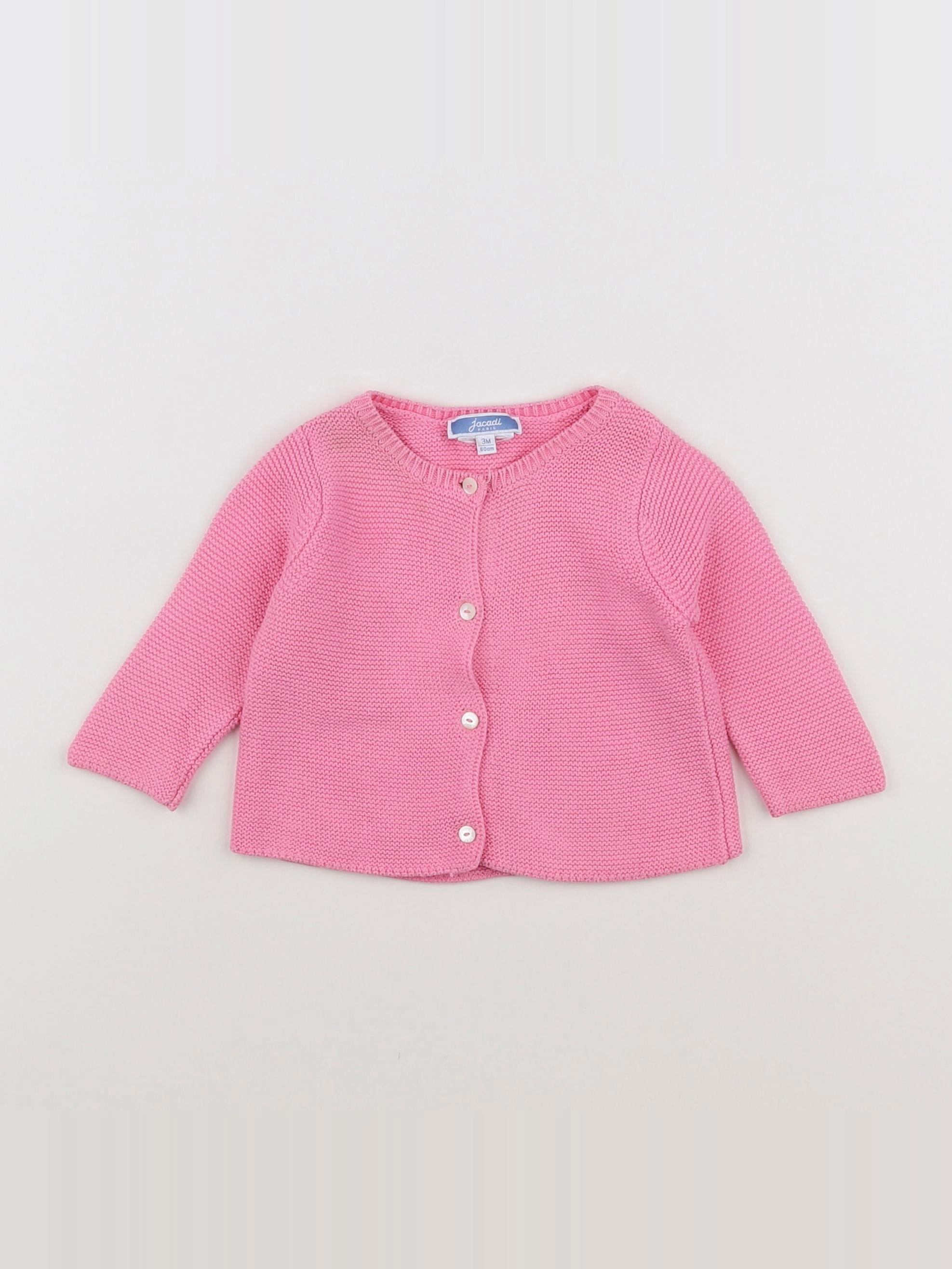 Jacadi - gilet rose - 3 mois