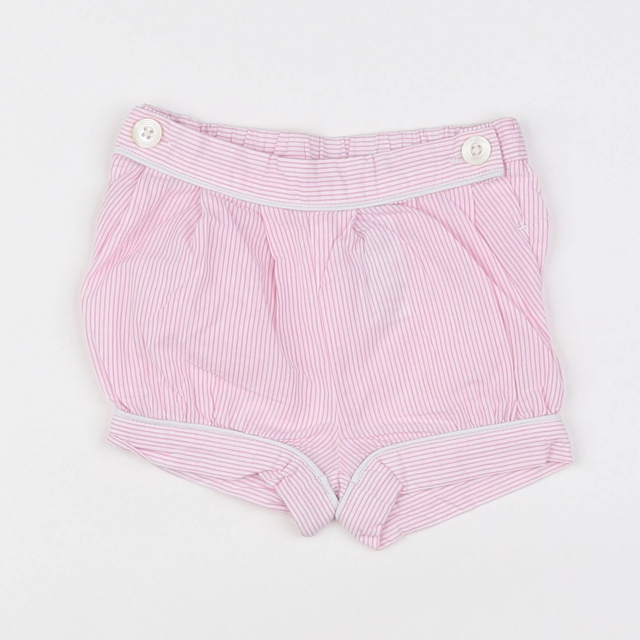 Jacadi - short blanc, rose - 6 mois