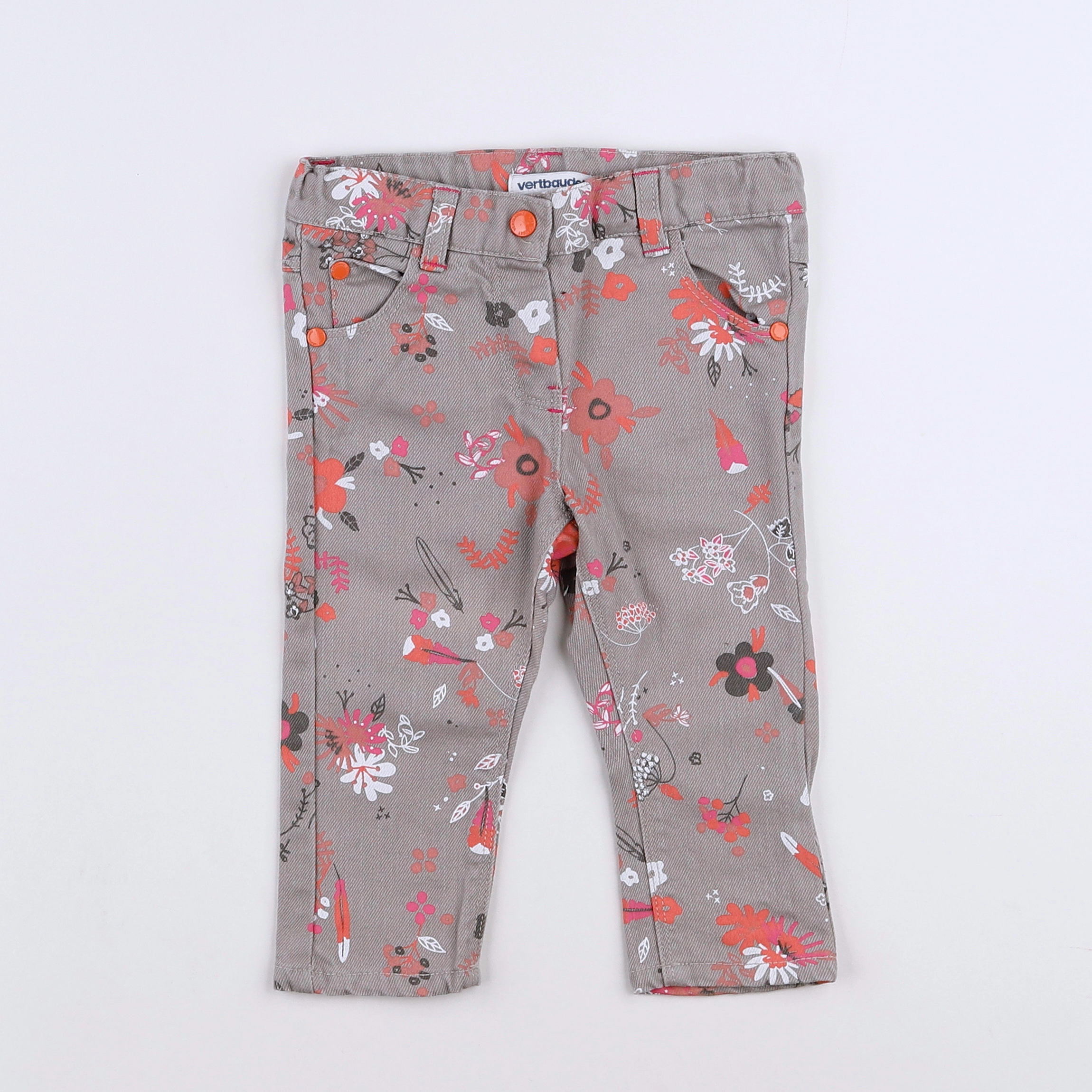Vertbaudet - pantalon multicolore - 12 mois