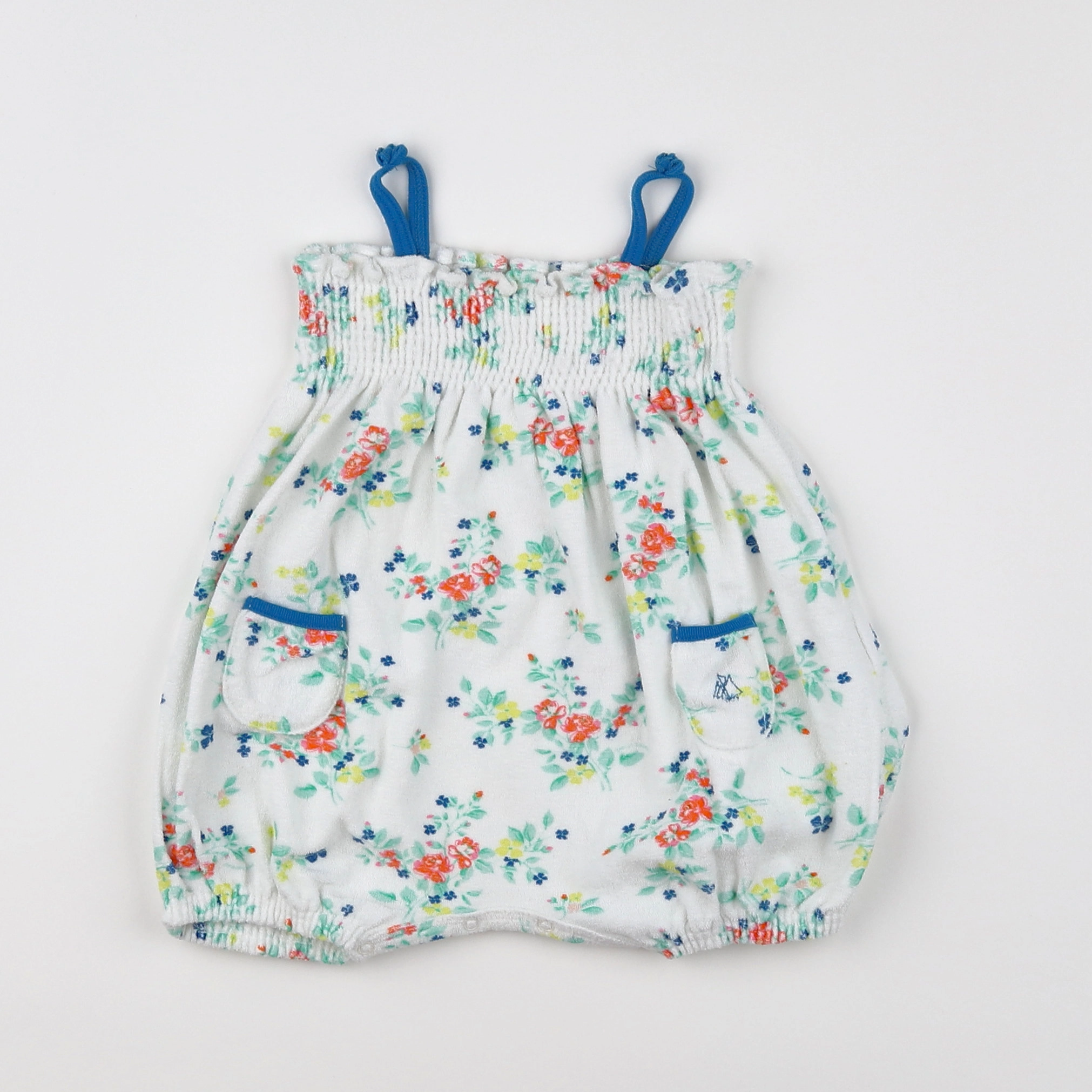 Petit Bateau - combinaison blanc - 12 mois