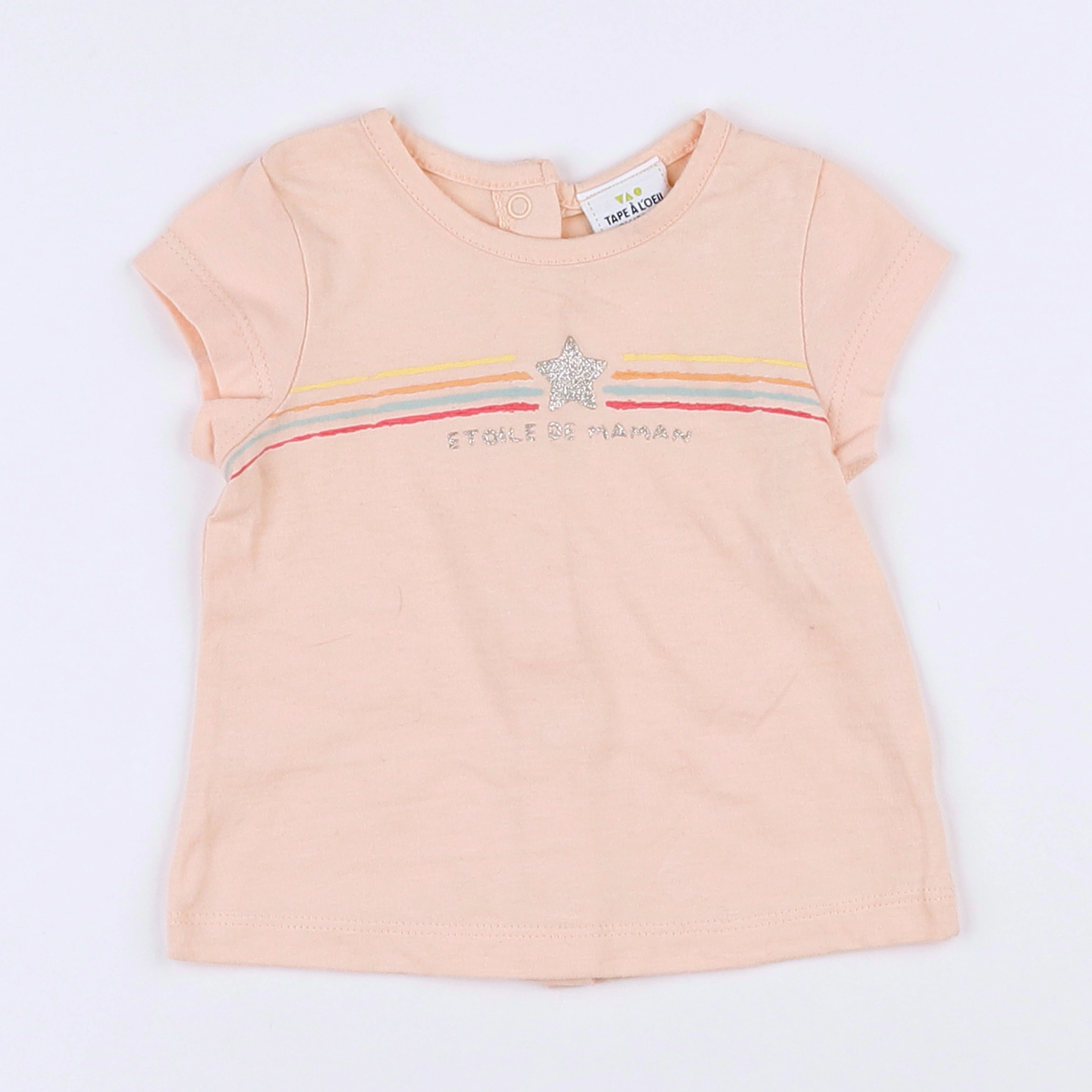 Tape à l'oeil - tee-shirt orange - 3 mois