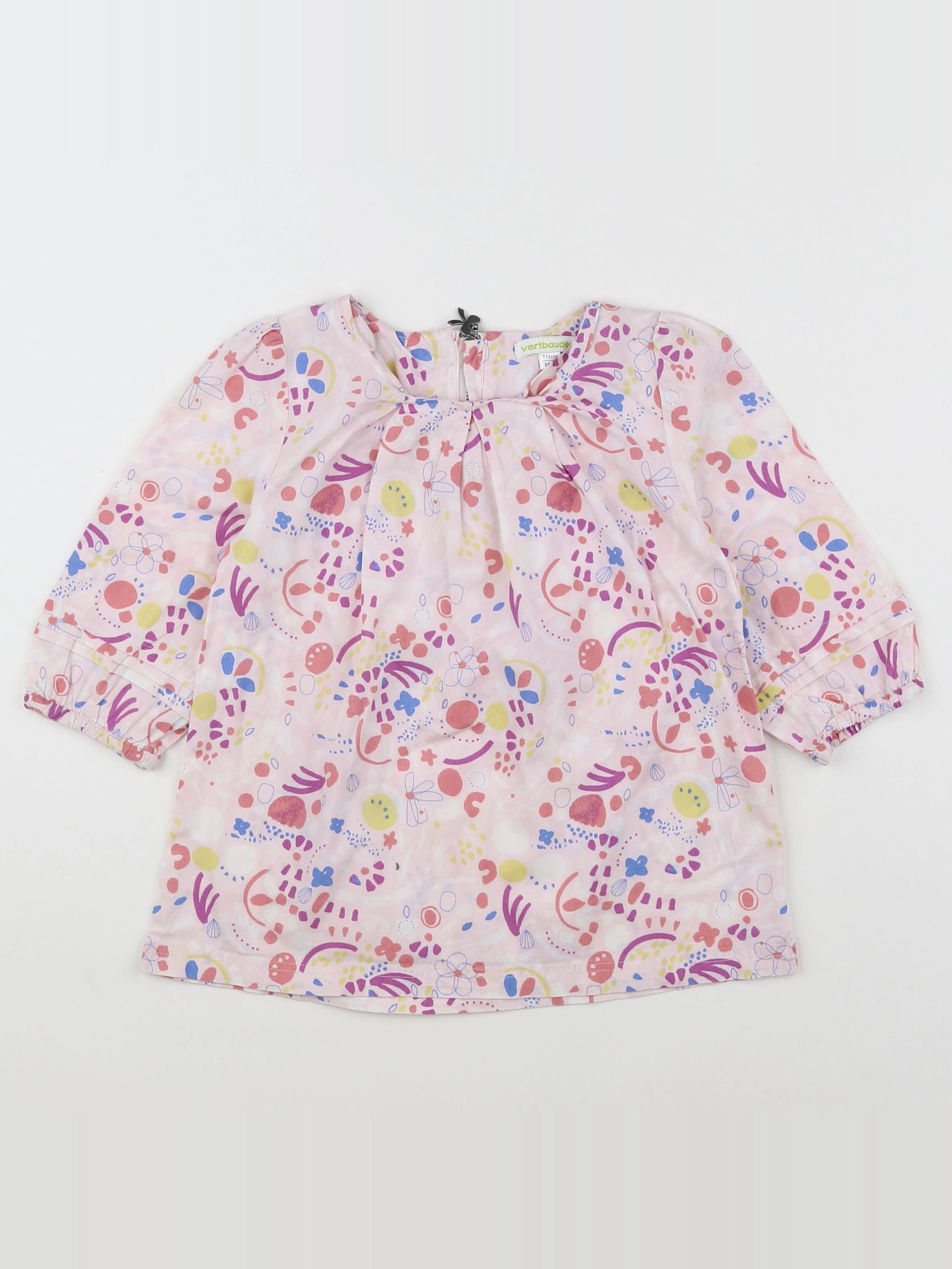 Vertbaudet - blouse rose - 6 ans