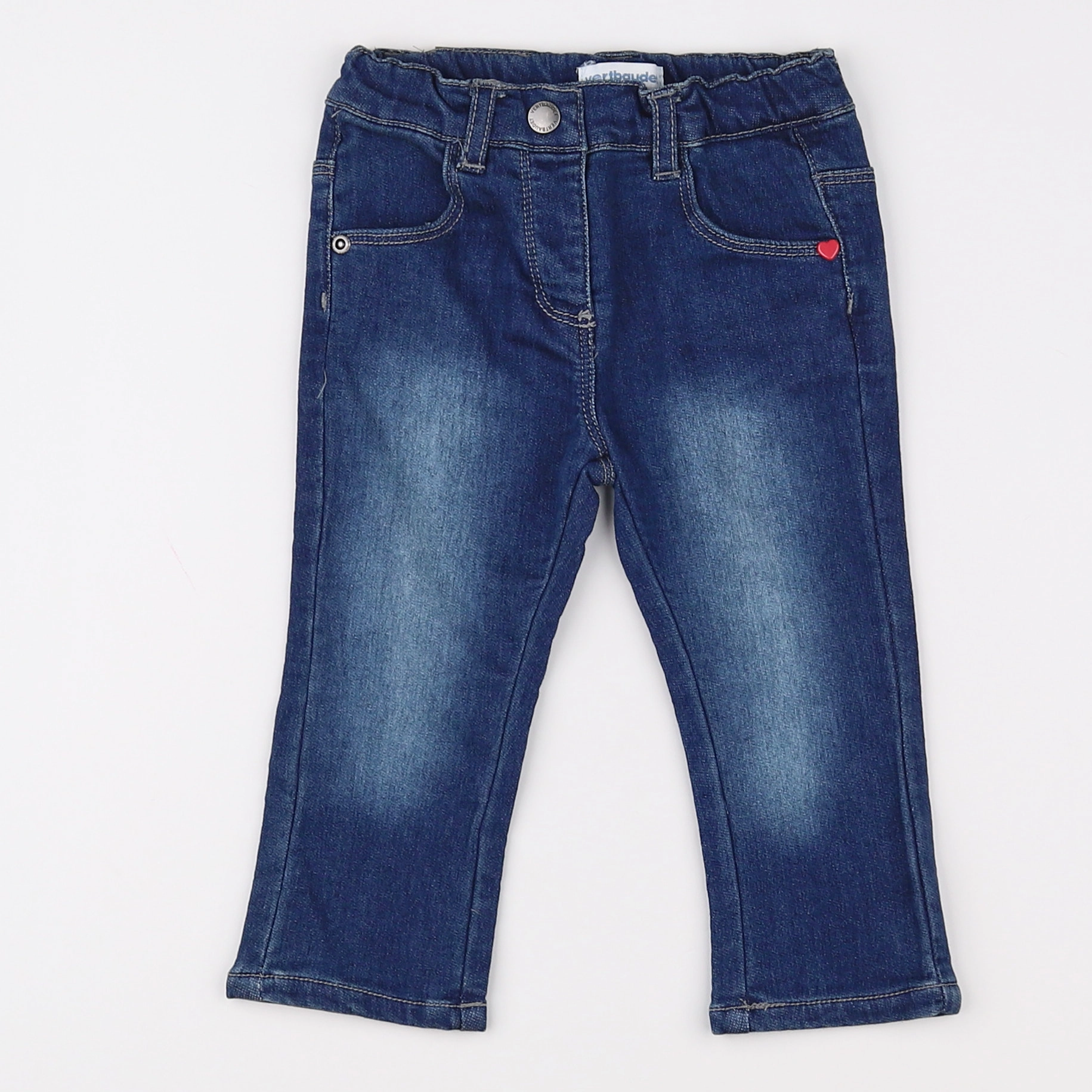 Vertbaudet - pantalon bleu - 9 mois