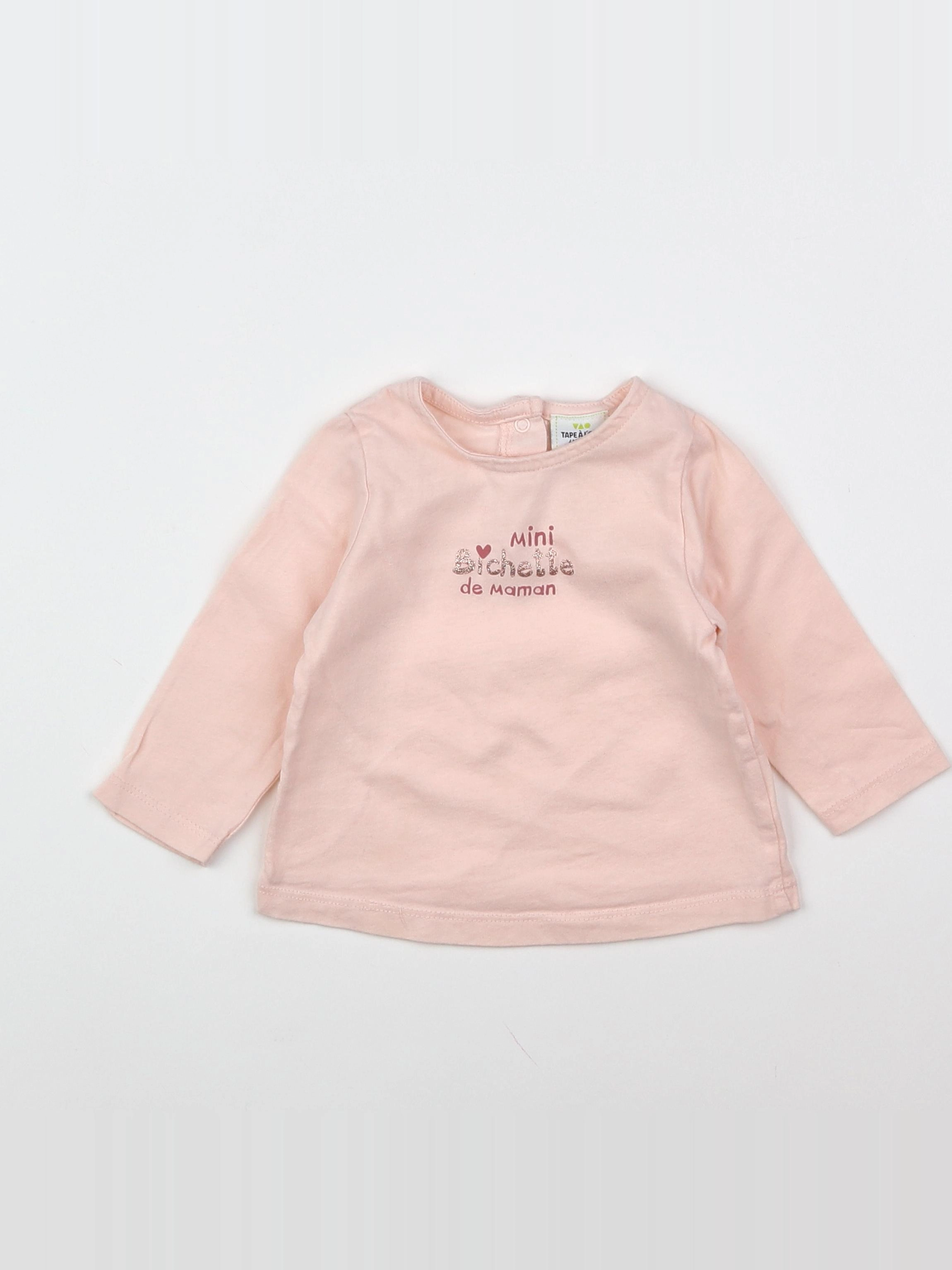 Tape à l'oeil - tee-shirt rose - 6 mois