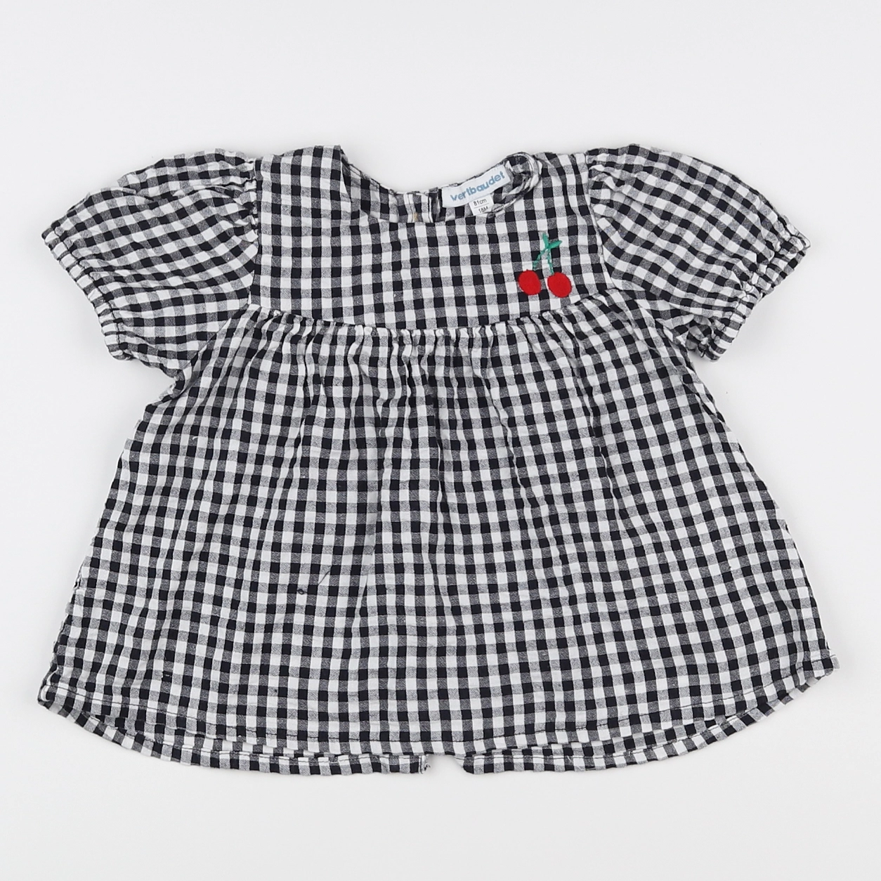 Vertbaudet - robe blanc, noir - 18 mois