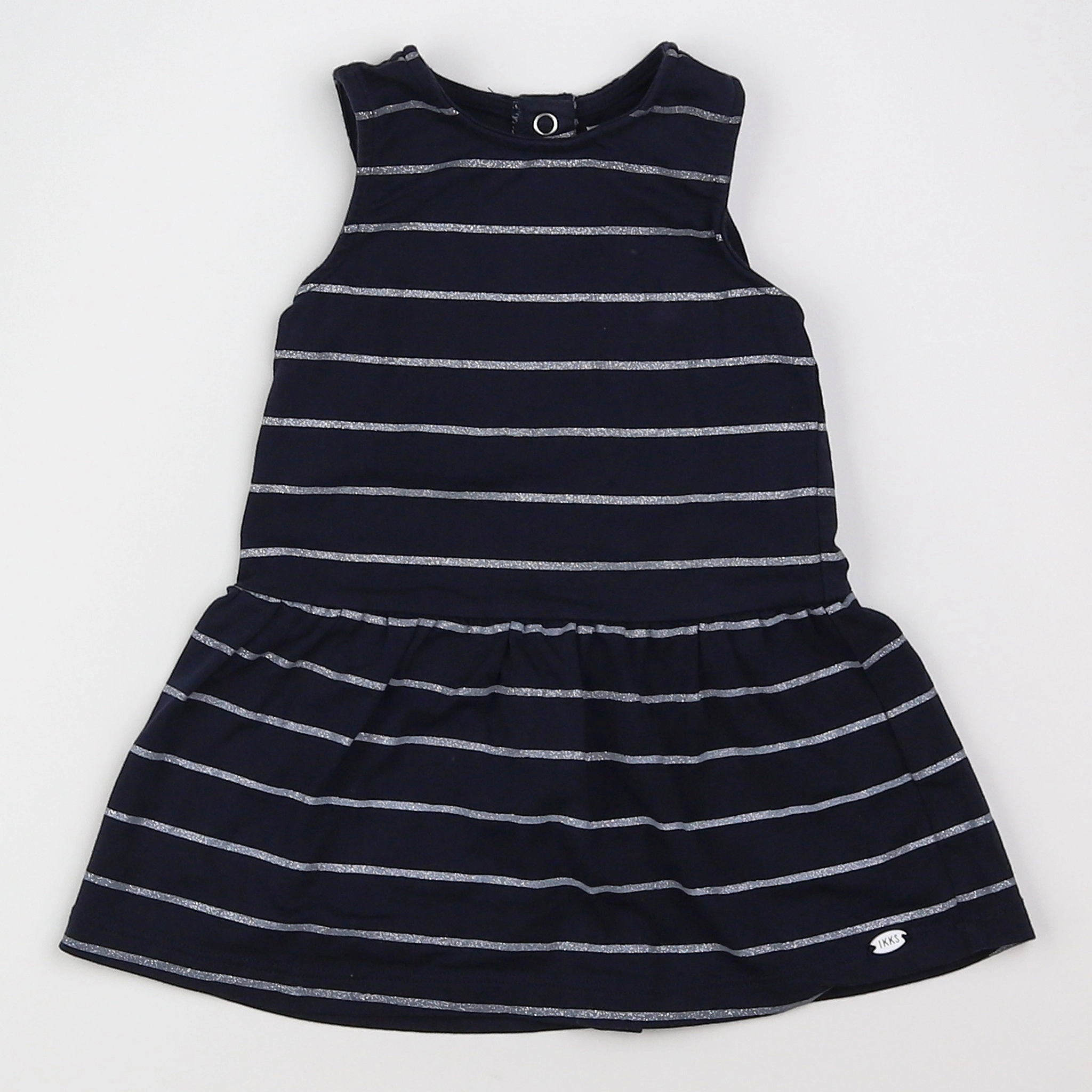 IKKS - robe bleu, argent - 6 mois