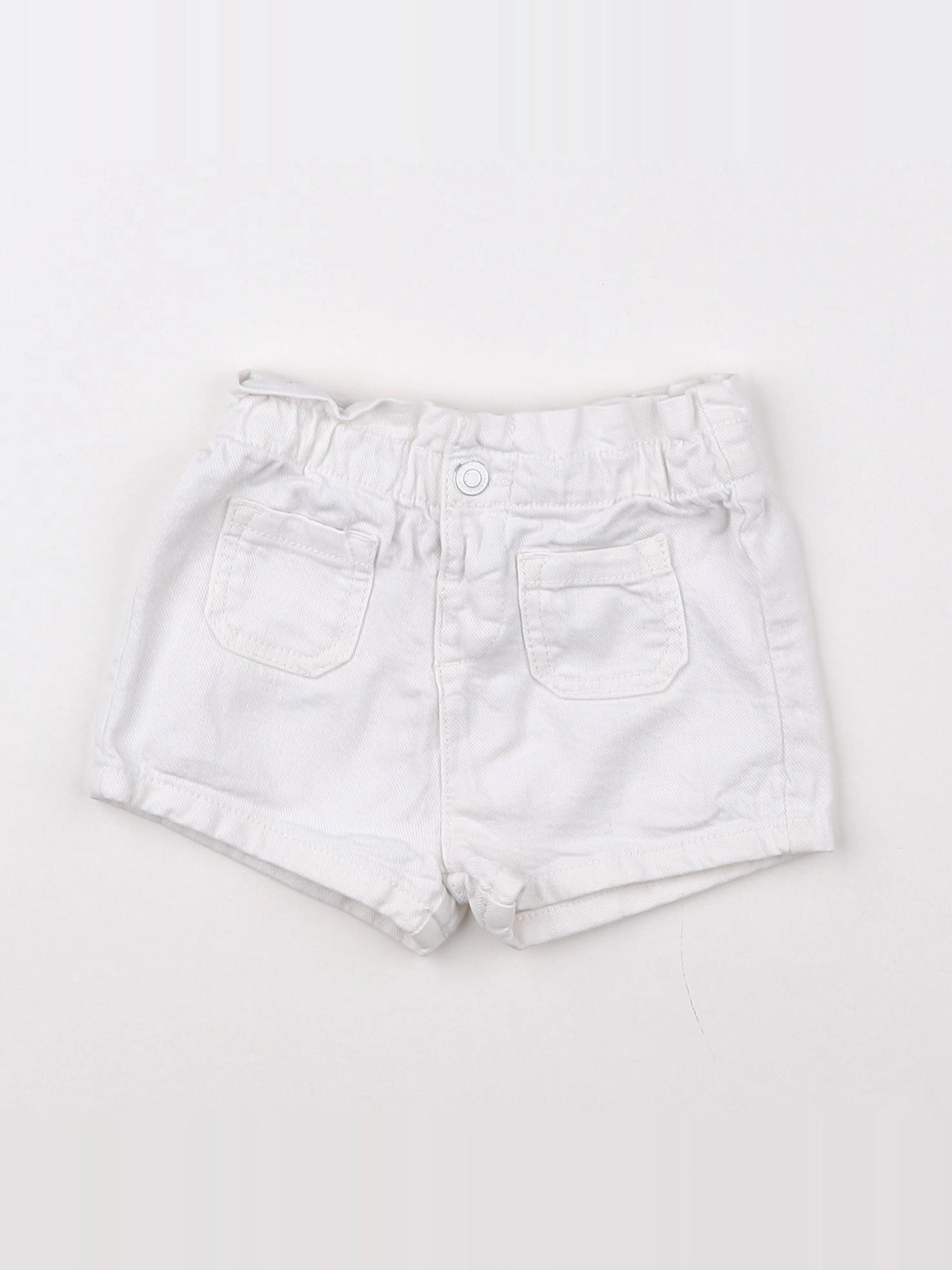 Vertbaudet - short blanc - 9 mois