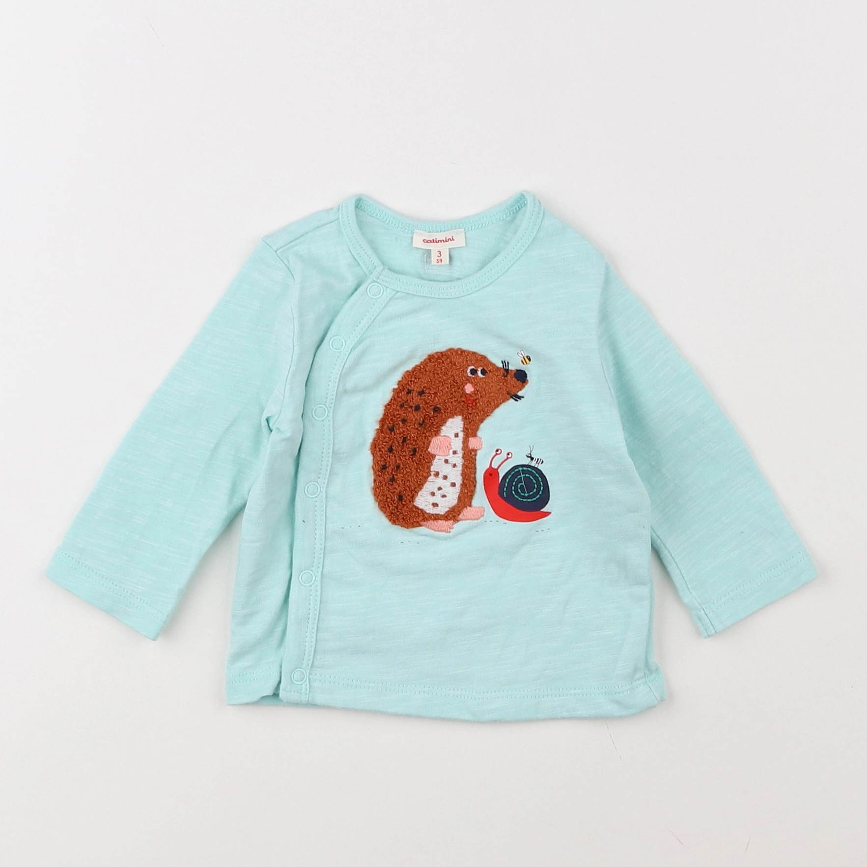 Catimini - tee-shirt vert, marron - 3 mois